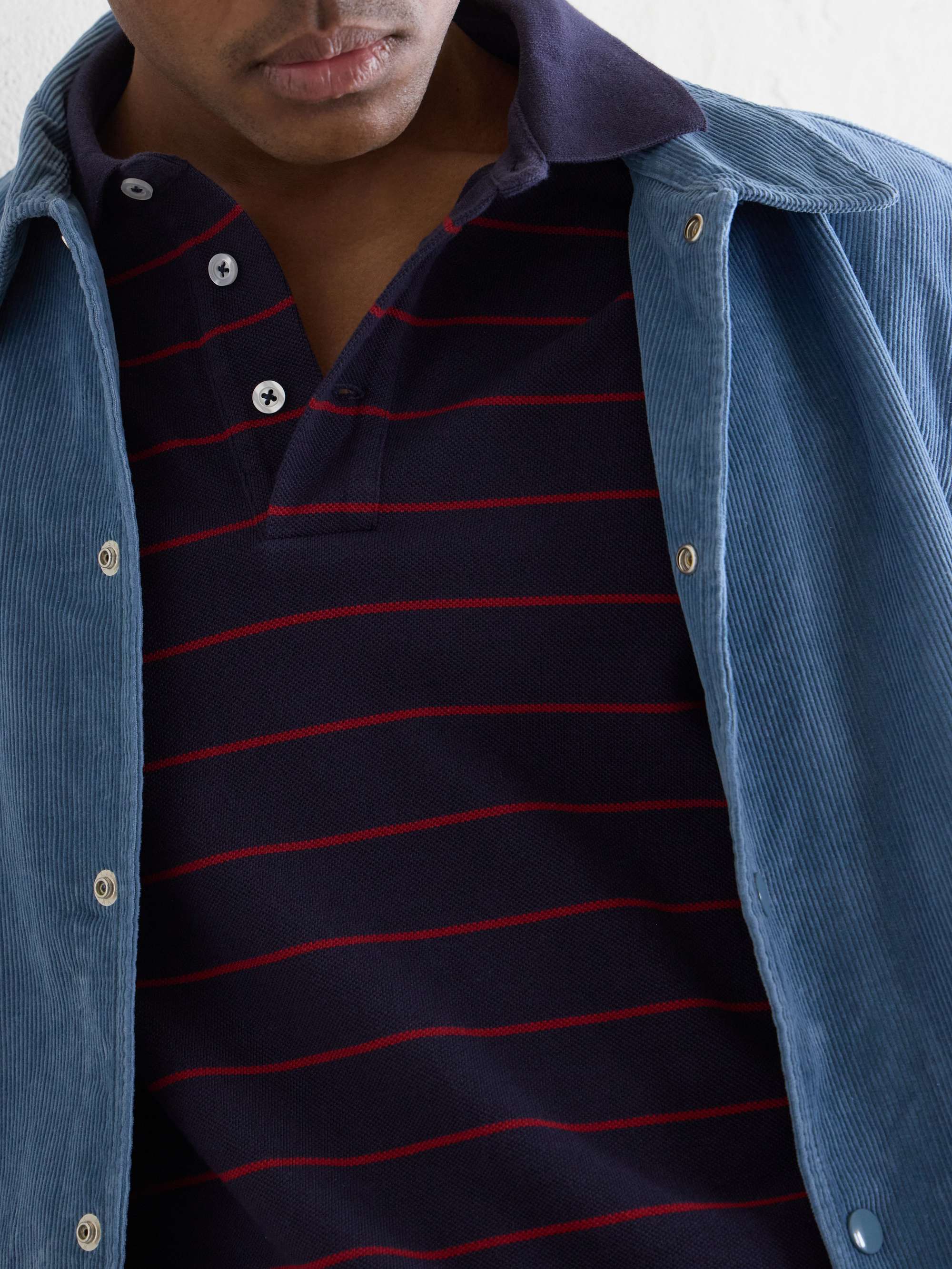 NOAH Striped Cotton-Piqué Polo Shirt for Men | MR PORTER