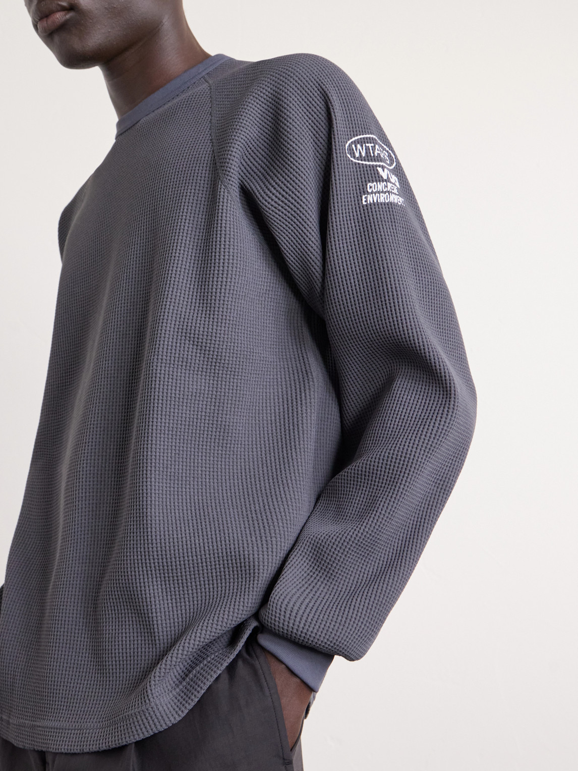 Logo-Detailed Waffle-Knit T-Shirt