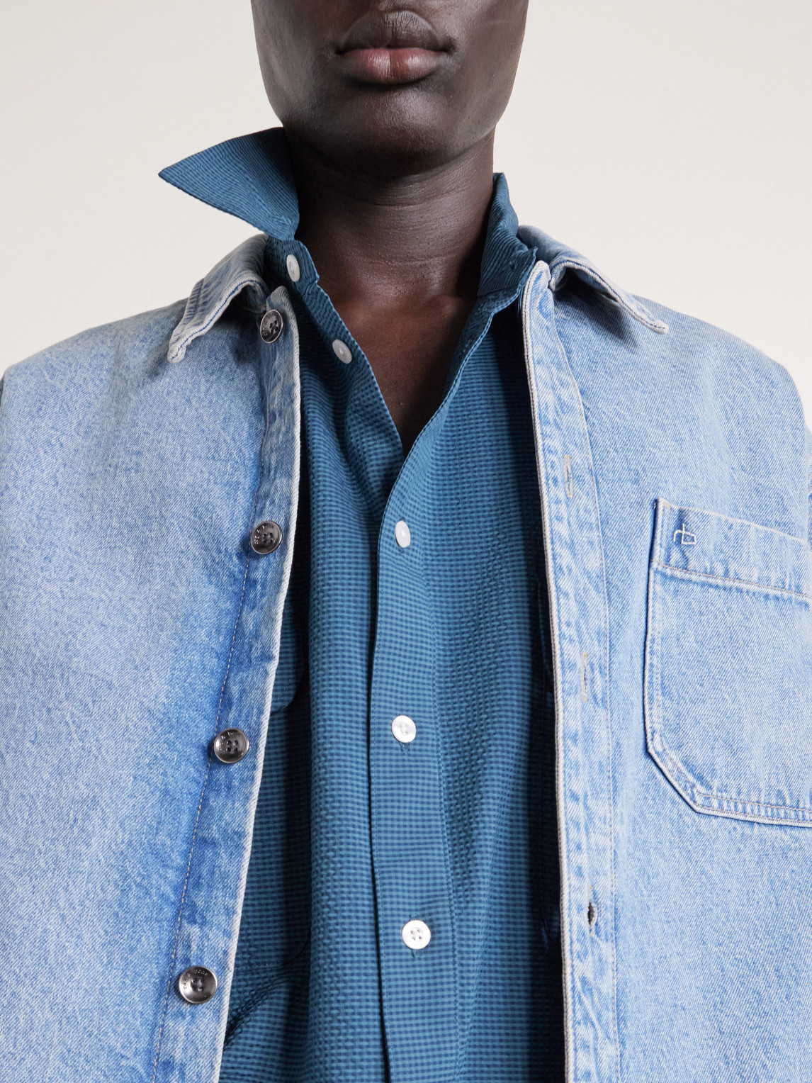Checked Seersucker Shirt