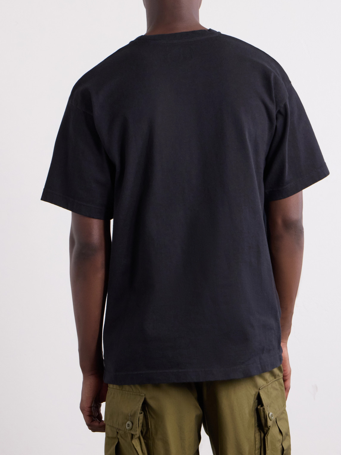Logo-Appliquéd Printed Cotton-Jersey T-Shirt