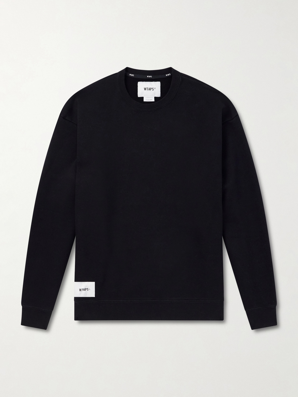 Wtaps Sign-yd Cotton-jersey Sweatshirt In Black