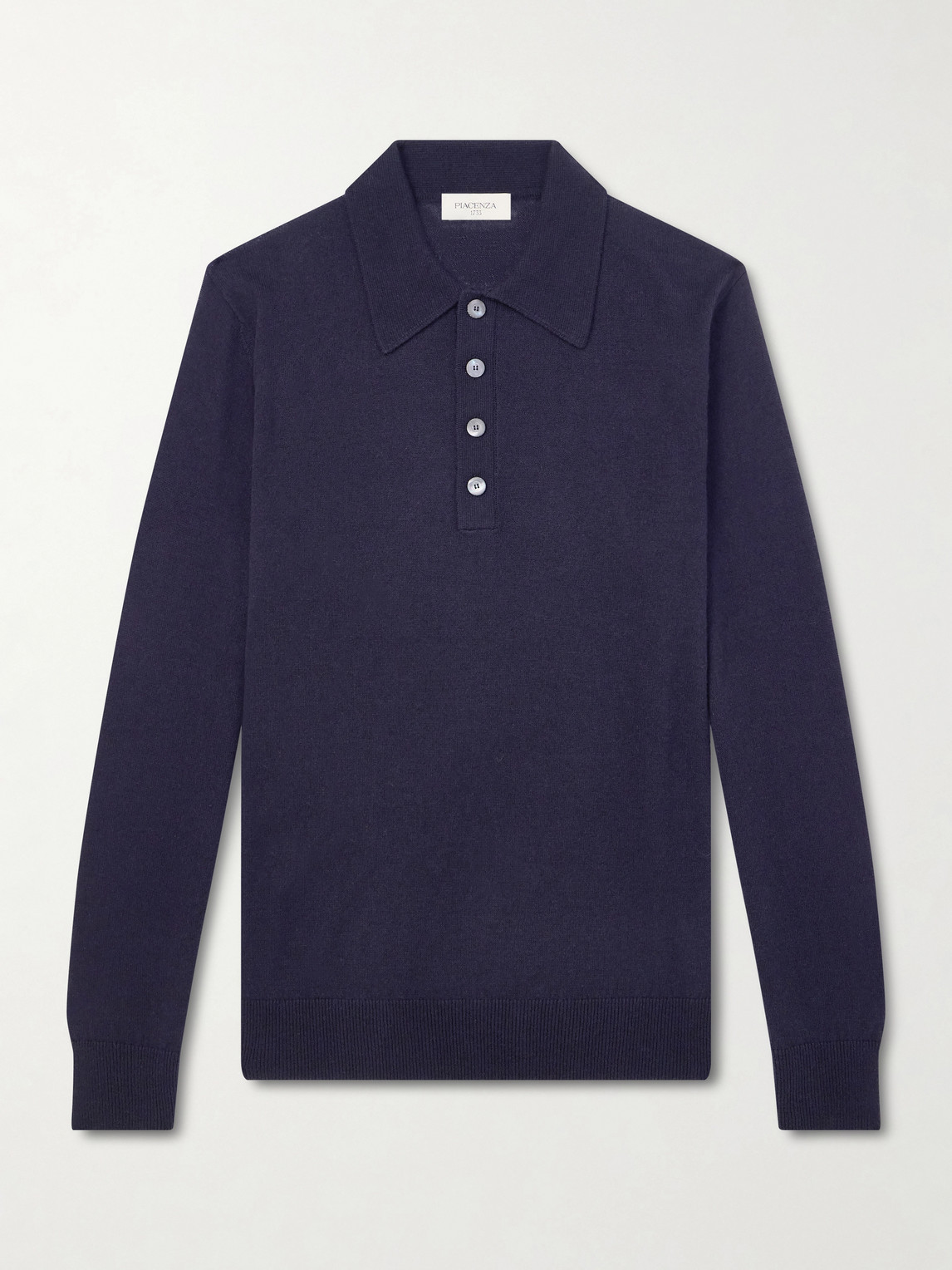 Piacenza 1733 Silk And Cashmere-blend Polo Sweater In Blue
