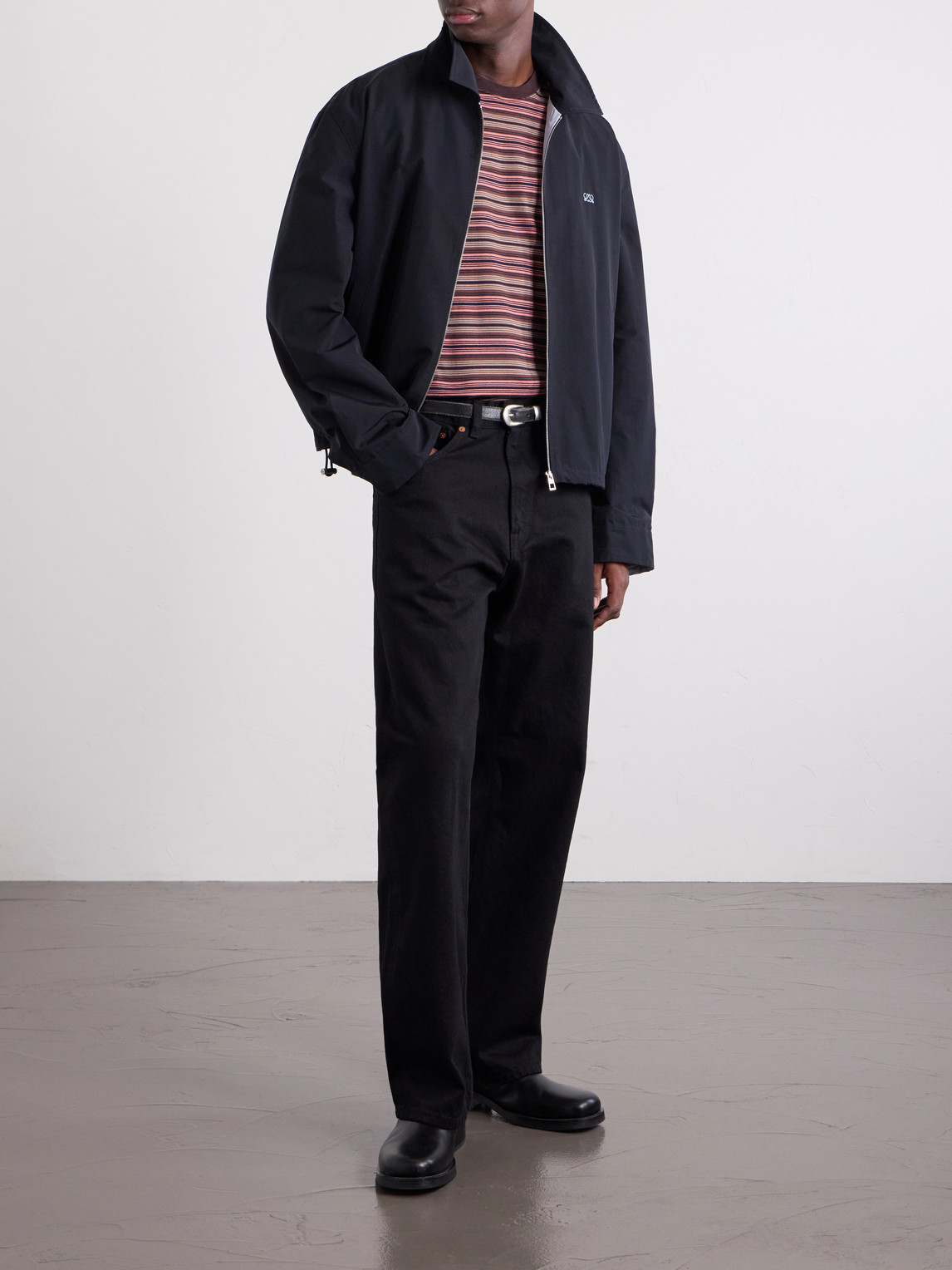 Logo-Appliquéd Striped Cotton-Jersey T-Shirt