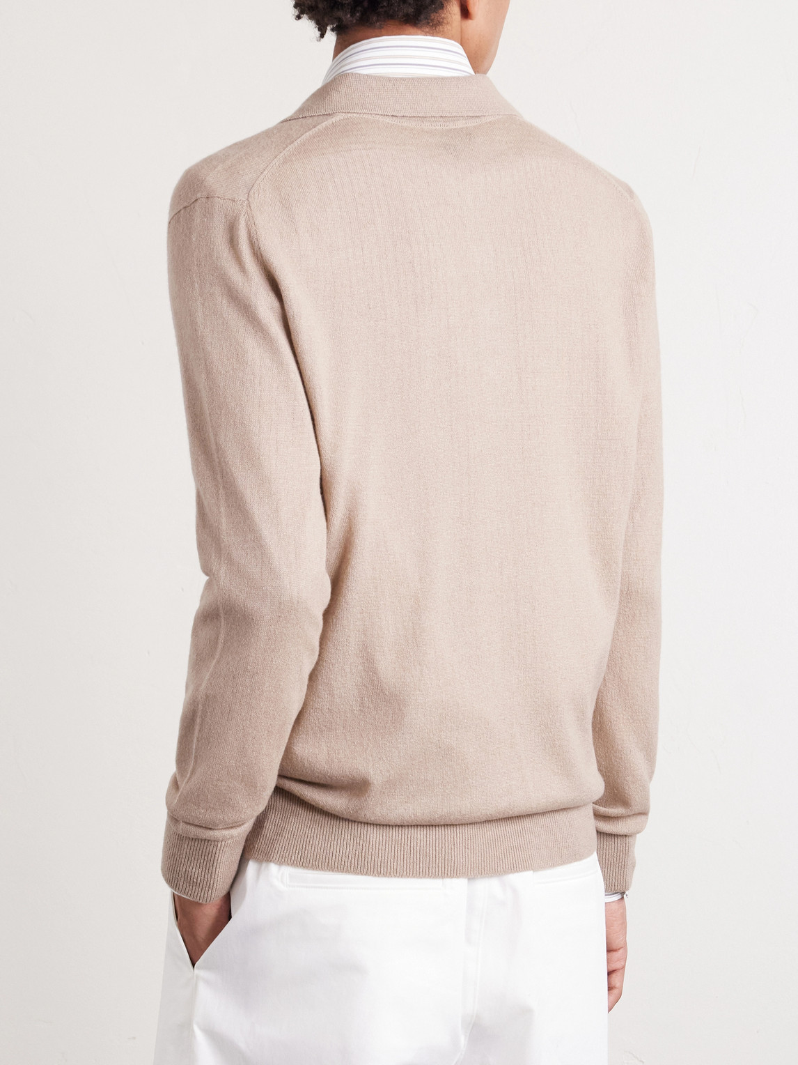 Silk And Cashmere-Blend Polo Sweater