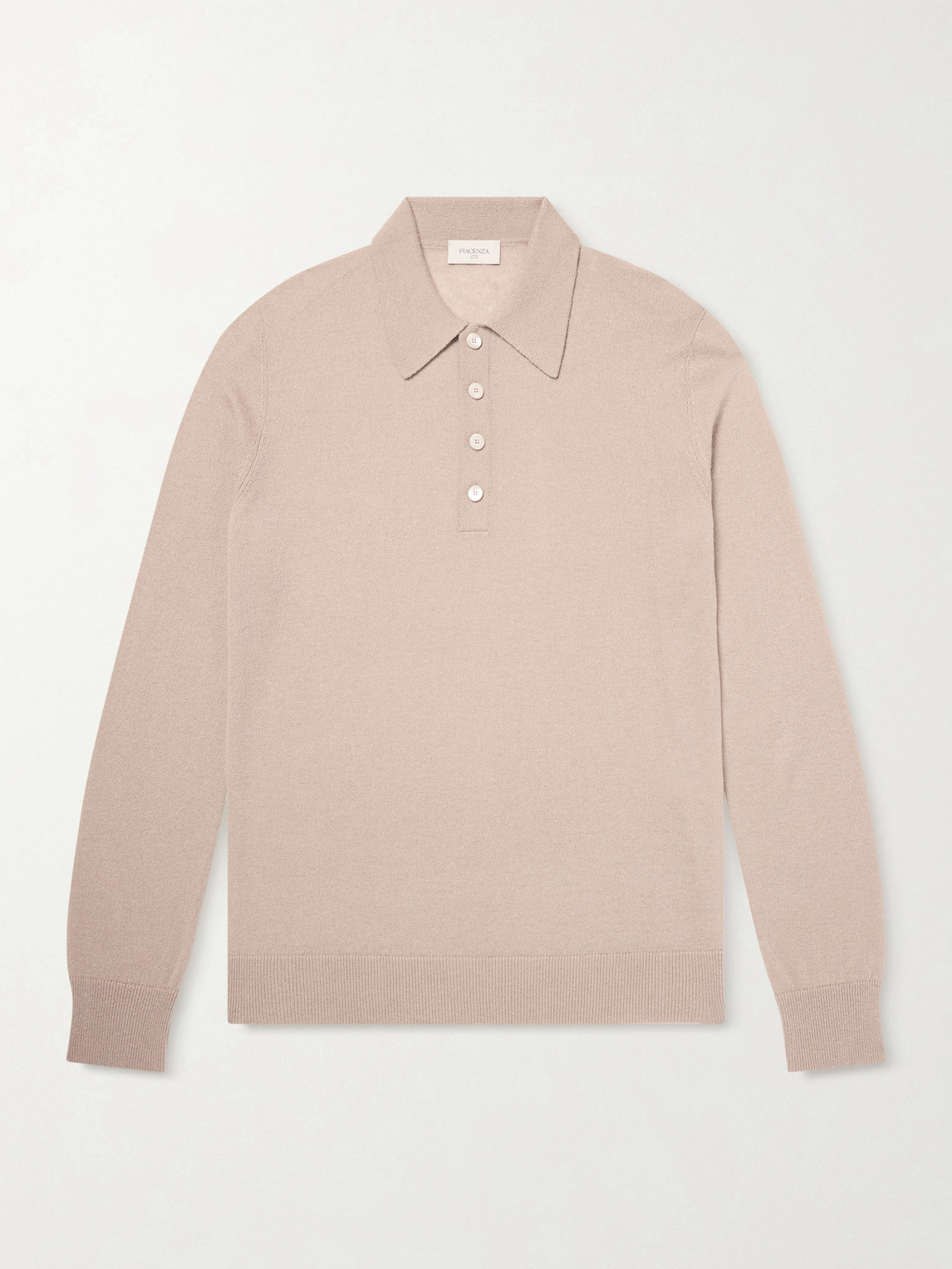 Piacenza 1733 Silk And Cashmere-blend Polo Sweater In Neutral