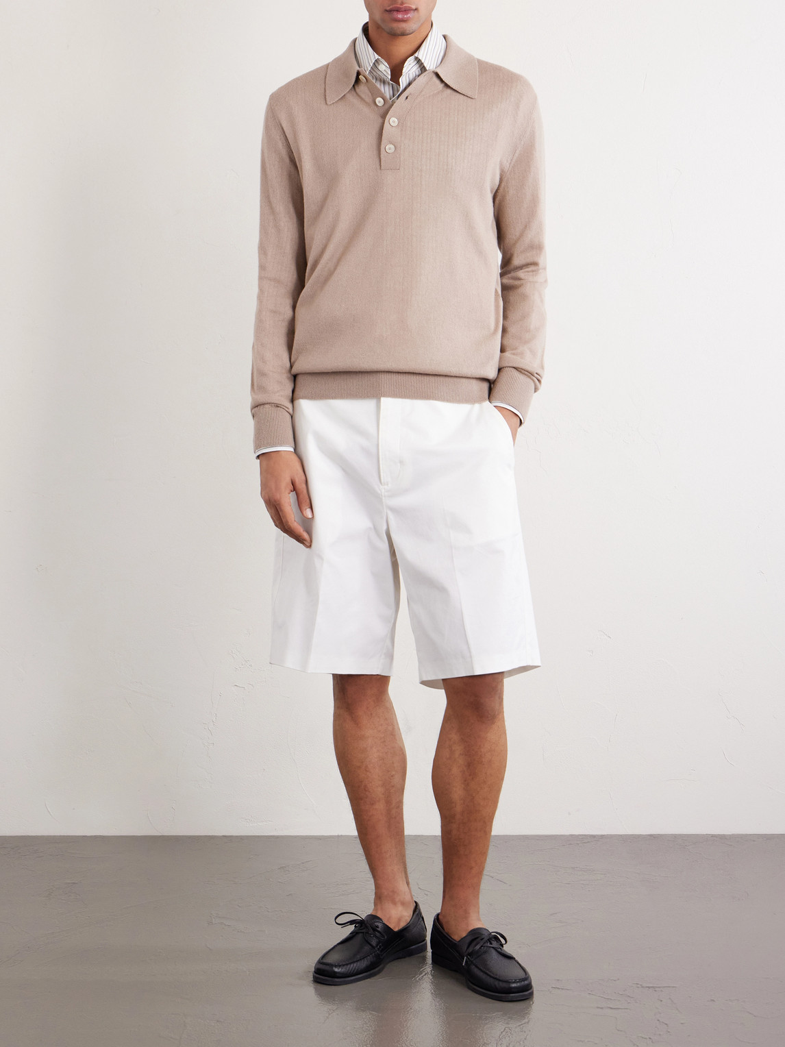 Silk And Cashmere-Blend Polo Sweater