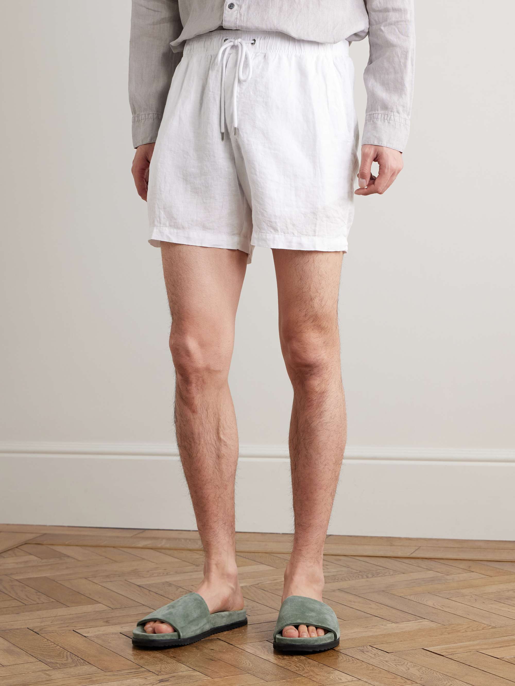 JAMES PERSE Linen Drawstring Shorts