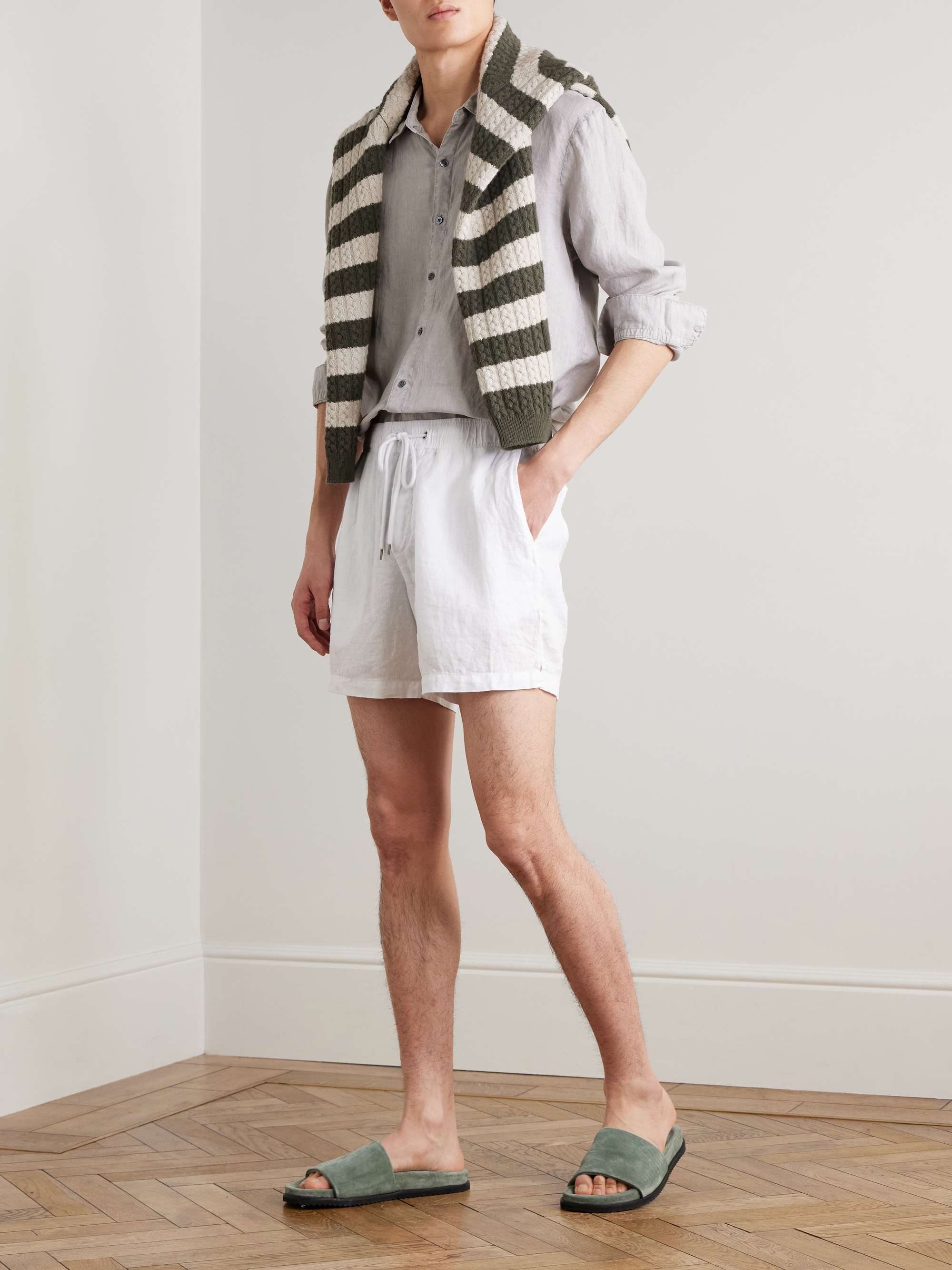 JAMES PERSE Linen Drawstring Shorts