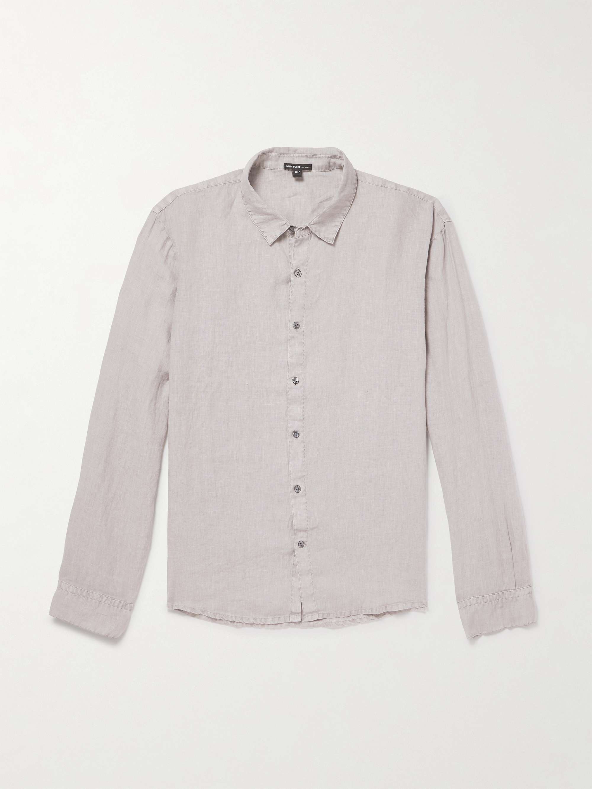 JAMES PERSE Garment-Dyed Linen Shirt