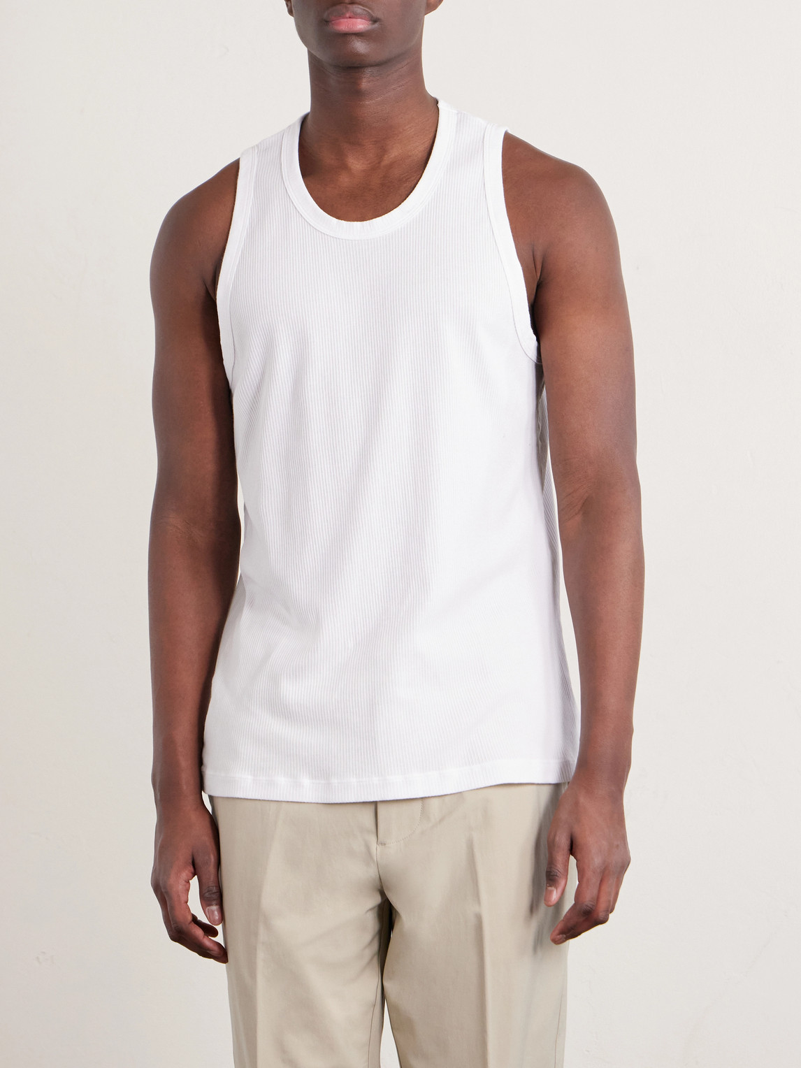 La Skate Ribbed Stretch-Cotton Jersey Tank Top