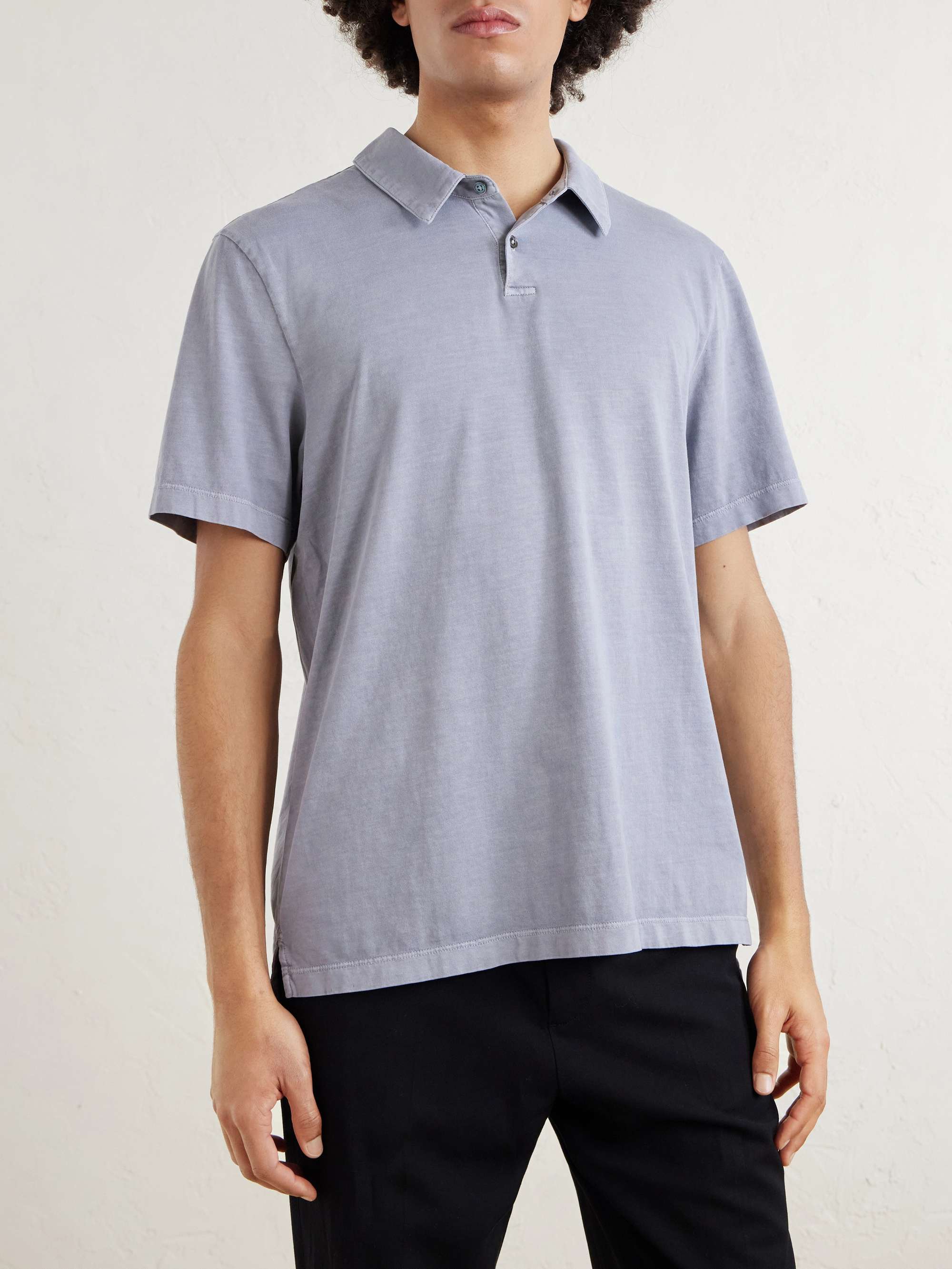 JAMES PERSE Supima Cotton-Jersey Polo Shirt