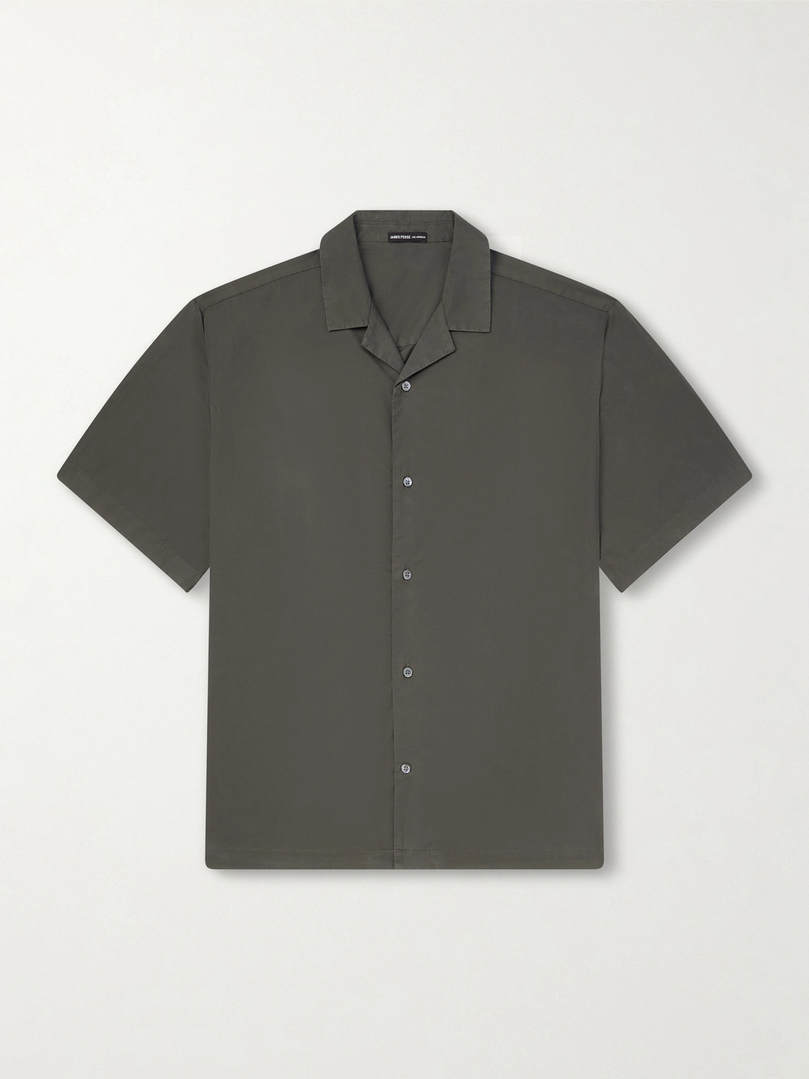 James Perse Camp-Collar Cotton-Blend Poplin Shirt - Men