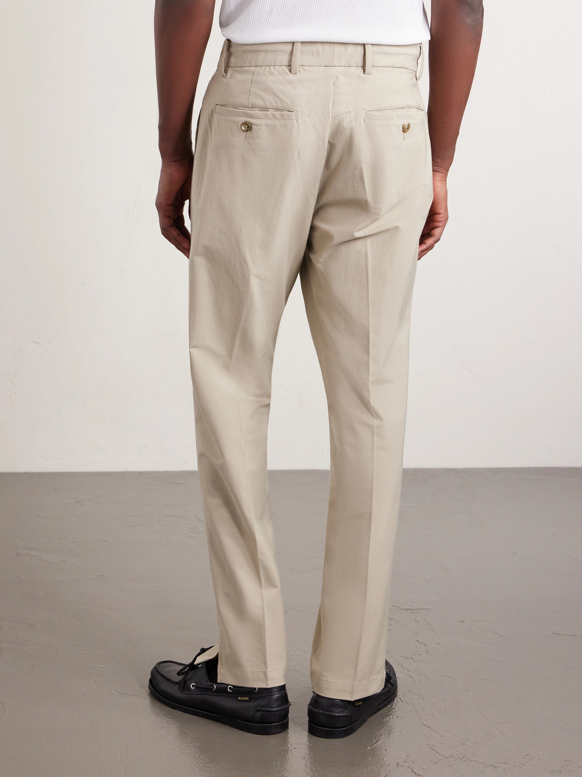Stretch Cotton-Blend Trousers Slim-Fit