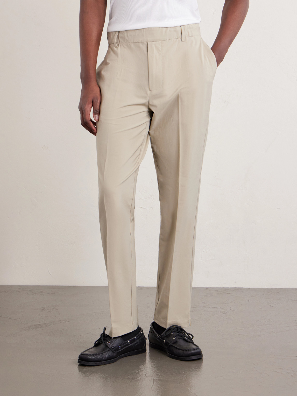 Stretch Cotton-Blend Trousers Slim-Fit