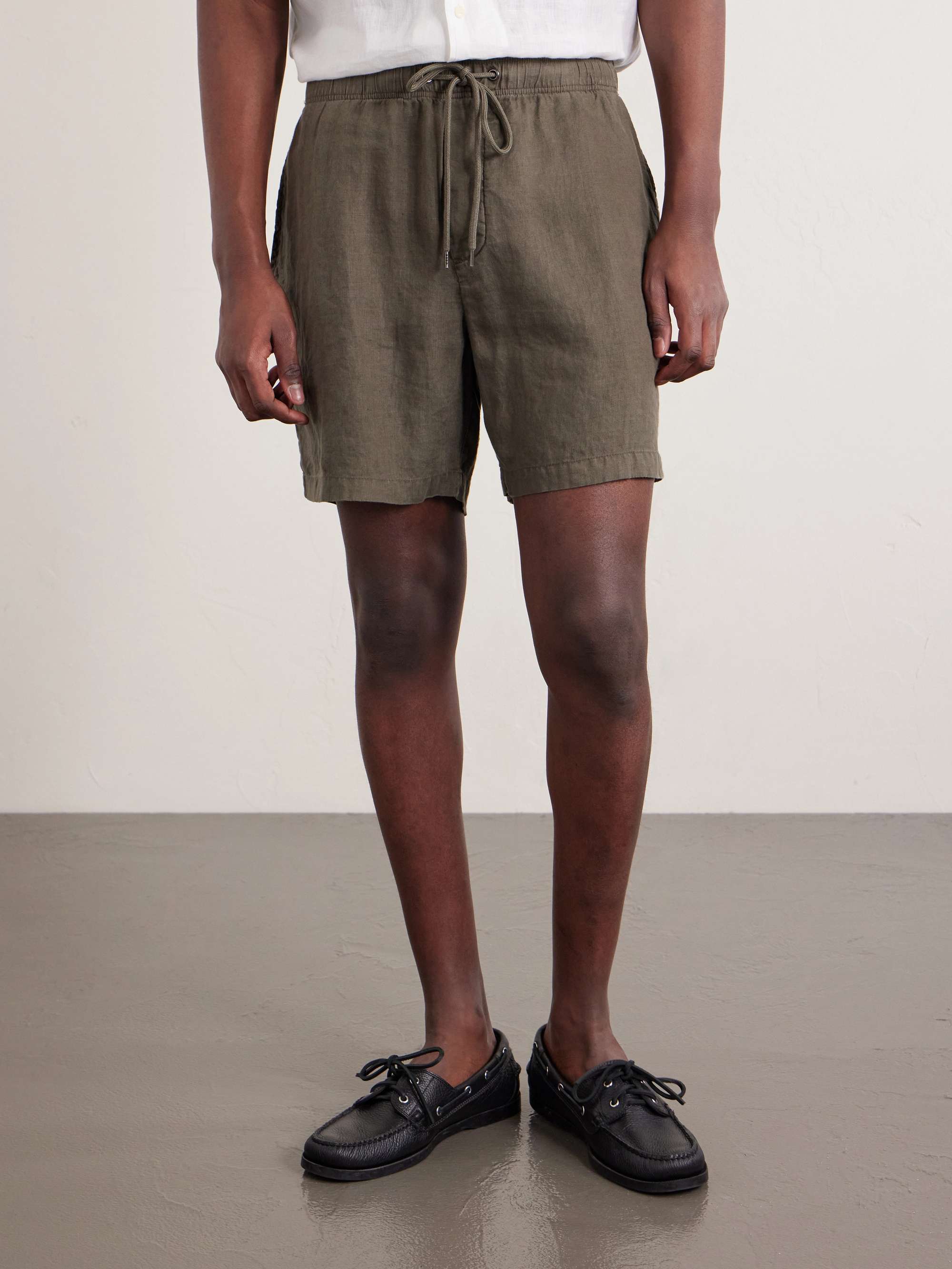 JAMES PERSE Linen Drawstring Shorts