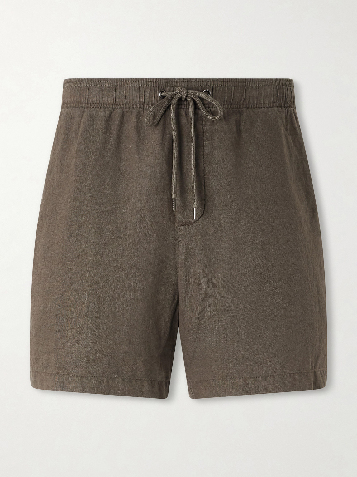 James Perse Straight-Leg Garment-Dyed Linen Drawstring Shorts - Men