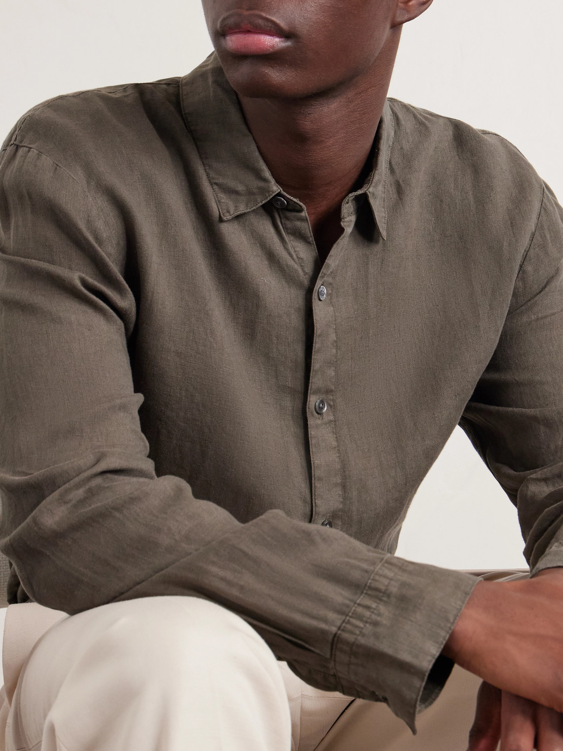Garment-Dyed Linen Shirt