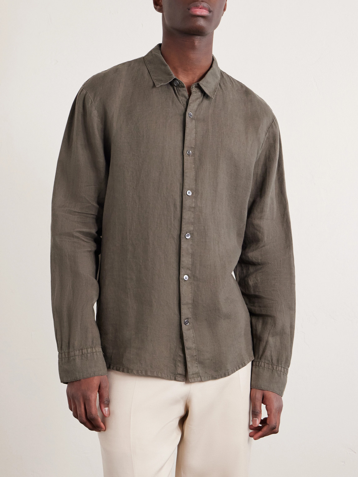 Garment-Dyed Linen Shirt
