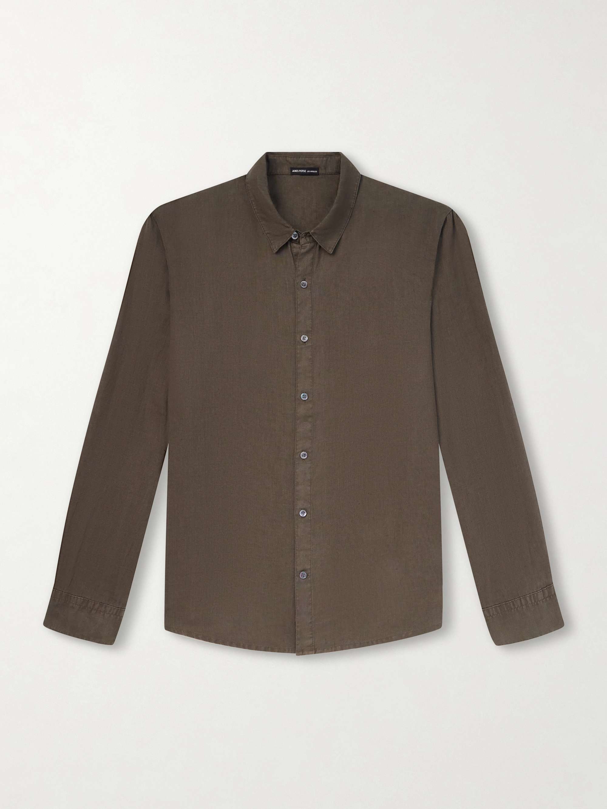 JAMES PERSE Garment-Dyed Linen Shirt