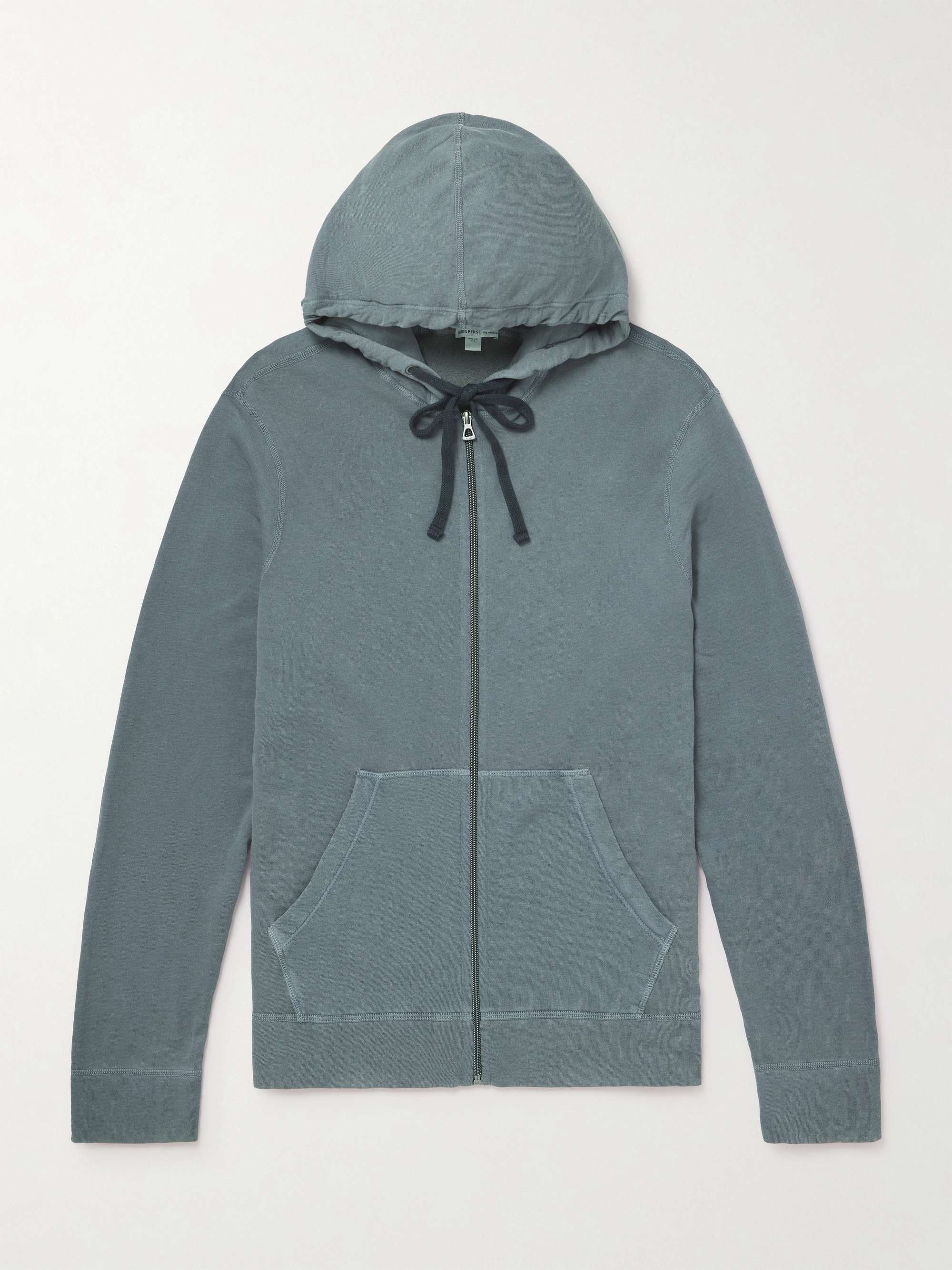 JAMES PERSE Supima Cotton-Jersey Zip-Up Hoodie