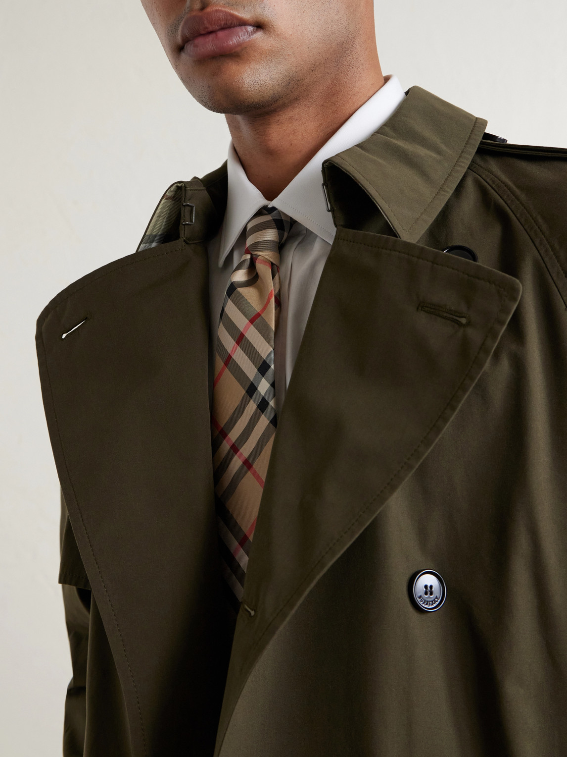  Burberry - Archive Checked Silk-twill Tie - Men - Neutrals 