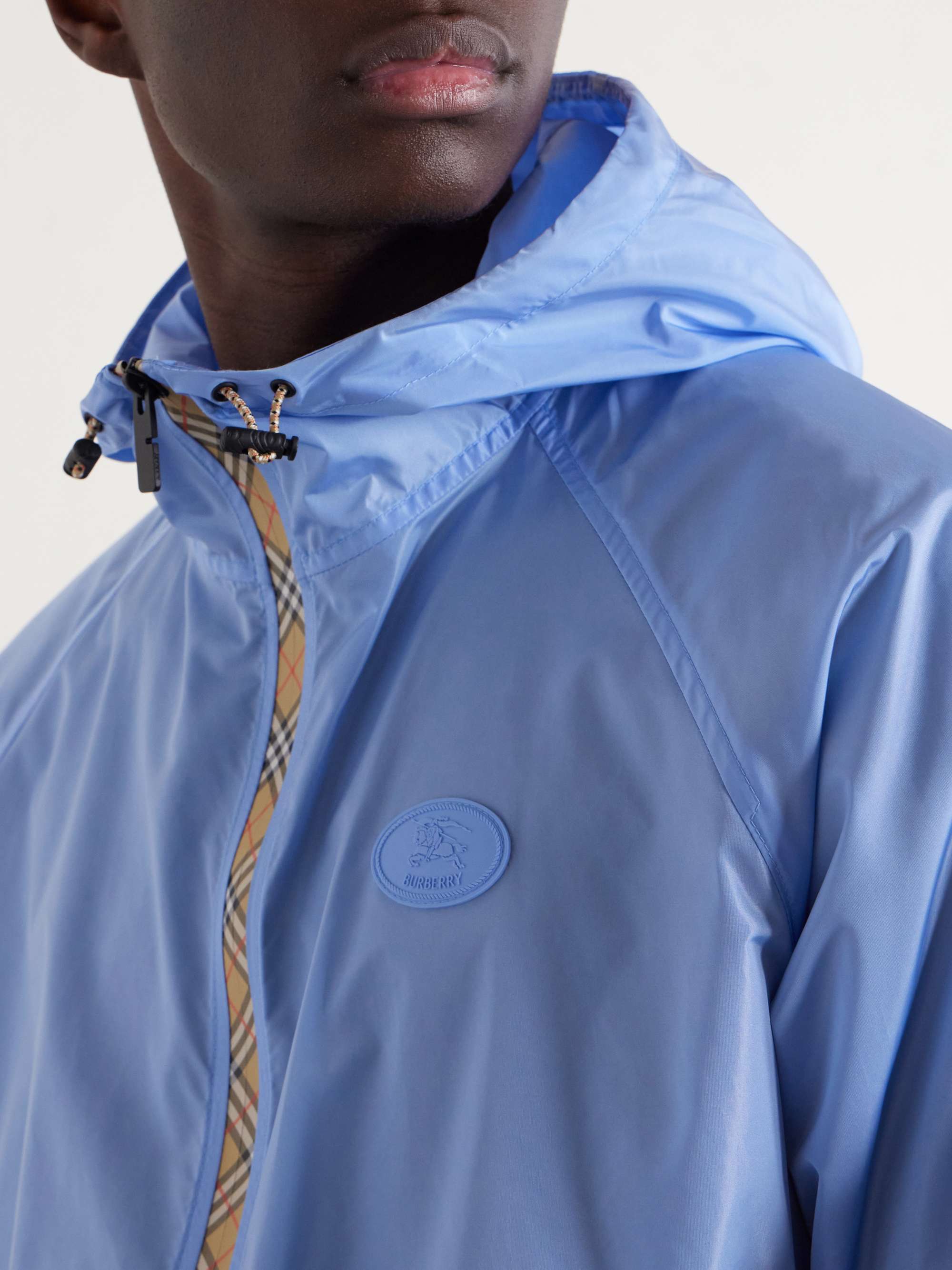 BURBERRY Clapton Logo-Appliquéd Shell Hooded Jacket for Men | MR
