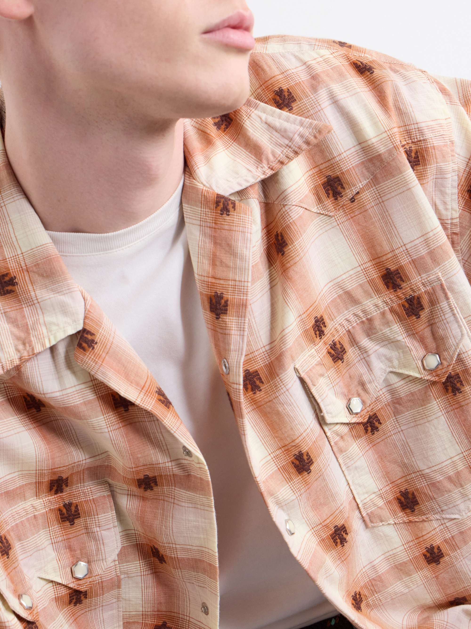 KAPITAL Camp-Collar Checked Cotton Western Shirt for Men | MR PORTER