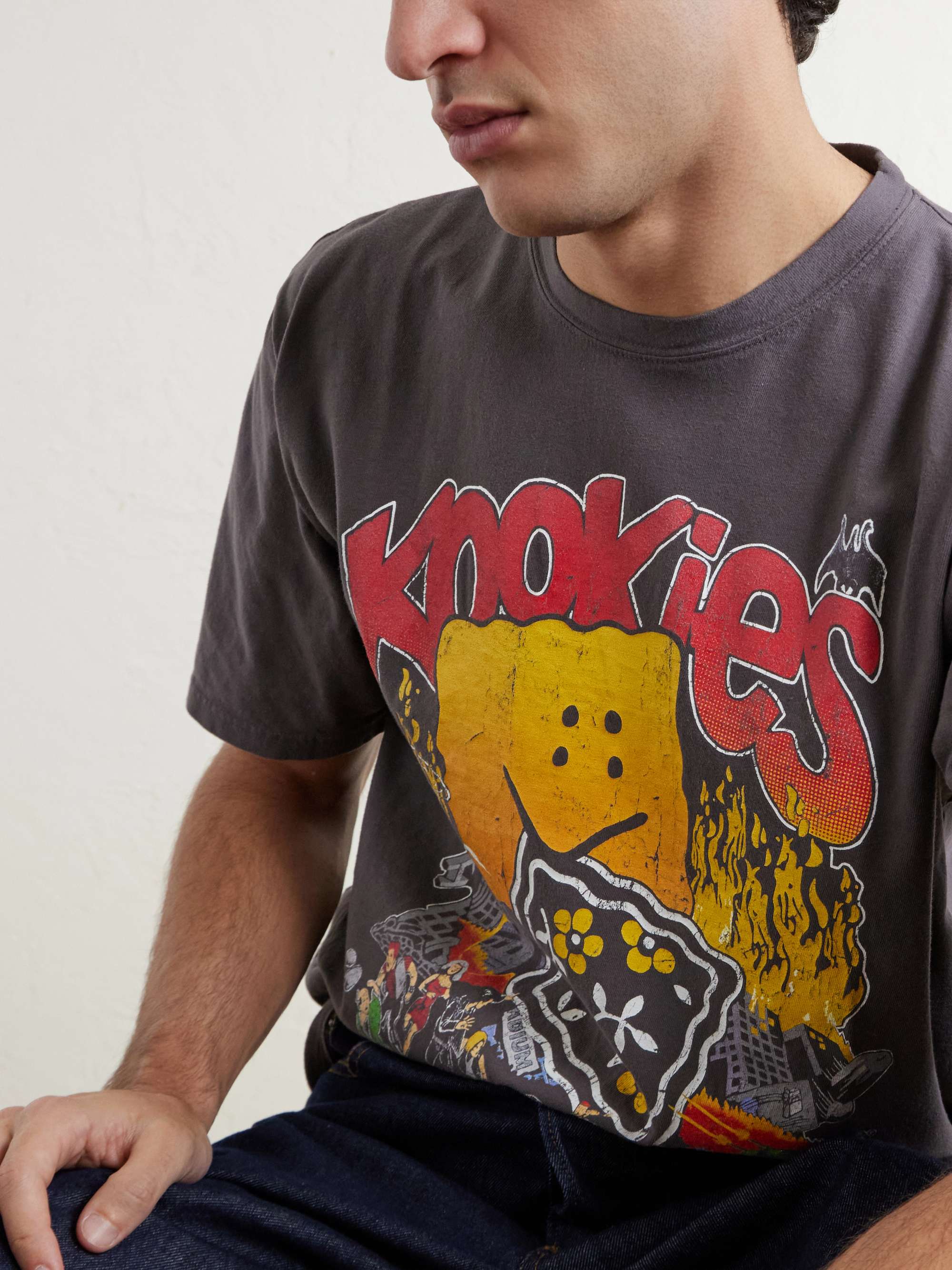 KAPITAL Buster Peckish Bowy Printed Cotton-Jersey T-Shirt for Men