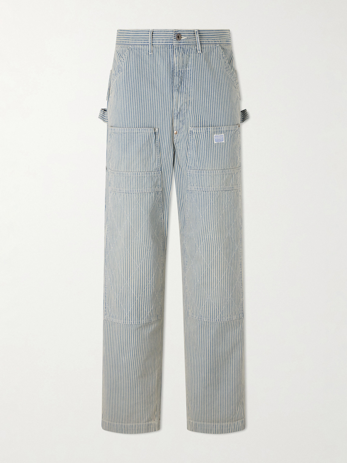 KAPITAL Liberty Hickoree Lumber Straight-Leg Striped Cotton-Canvas Trousers - Men | Thumbnail 7 KAPITAL Liberty Hickoree Lumber Straight-Leg Striped Cotton-Canvas Trousers - Men | Thumbnail 7