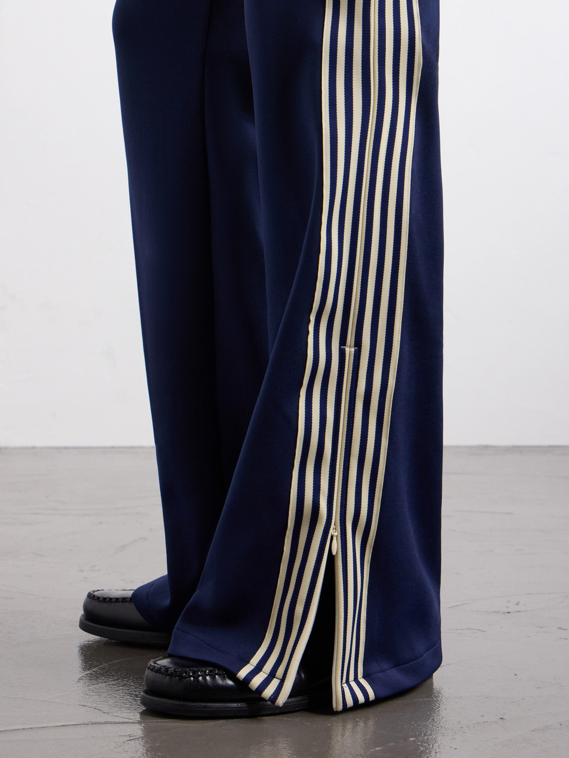 Straight-Leg Striped Jersey Sweatpants