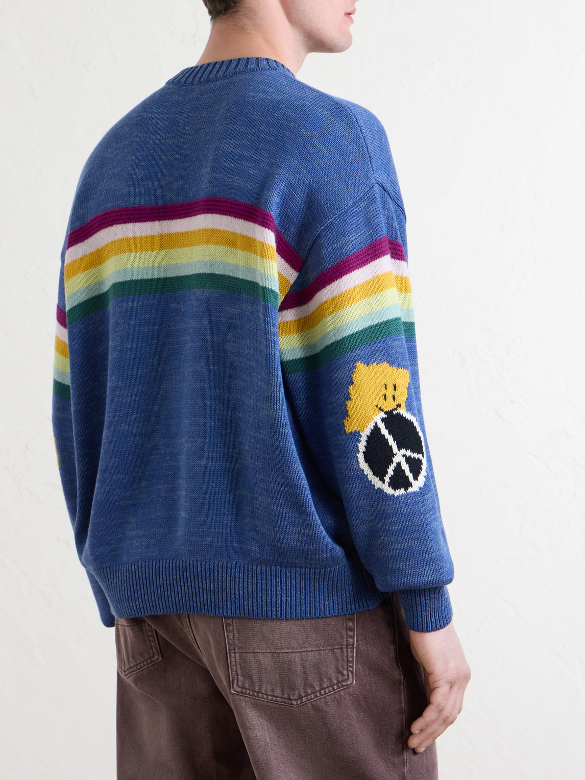 Peckish Rainbow Striped Cotton And Wool-Blend Sweater
