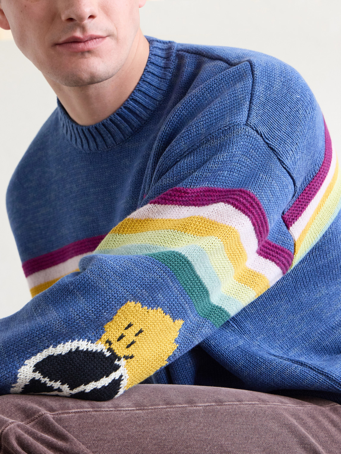 Peckish Rainbow Striped Cotton And Wool-Blend Sweater