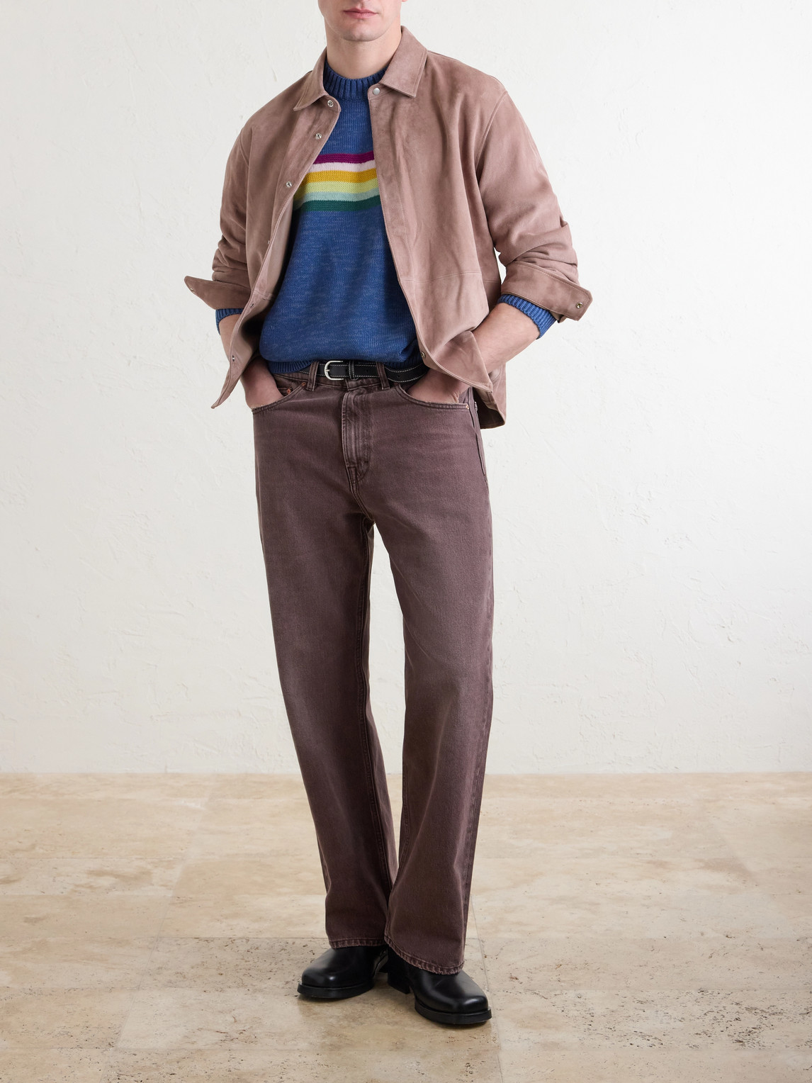 Peckish Rainbow Striped Cotton And Wool-Blend Sweater