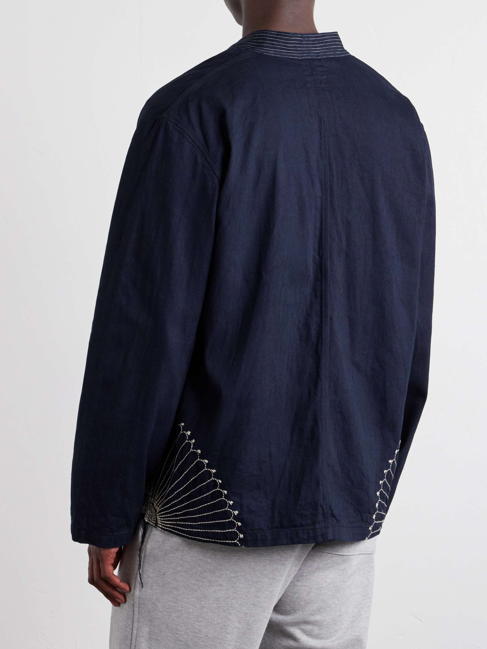 KAPITAL Kakashi Embroidered Cotton-Twill Overshirt for Men | MR PORTER