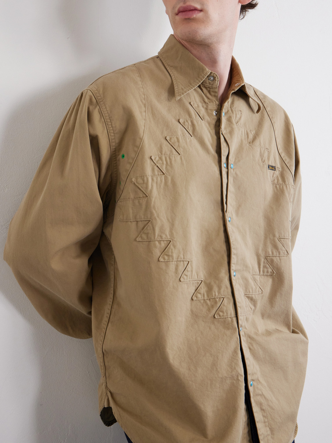 Thunderbird Panelled Cotton-Twill Shirt