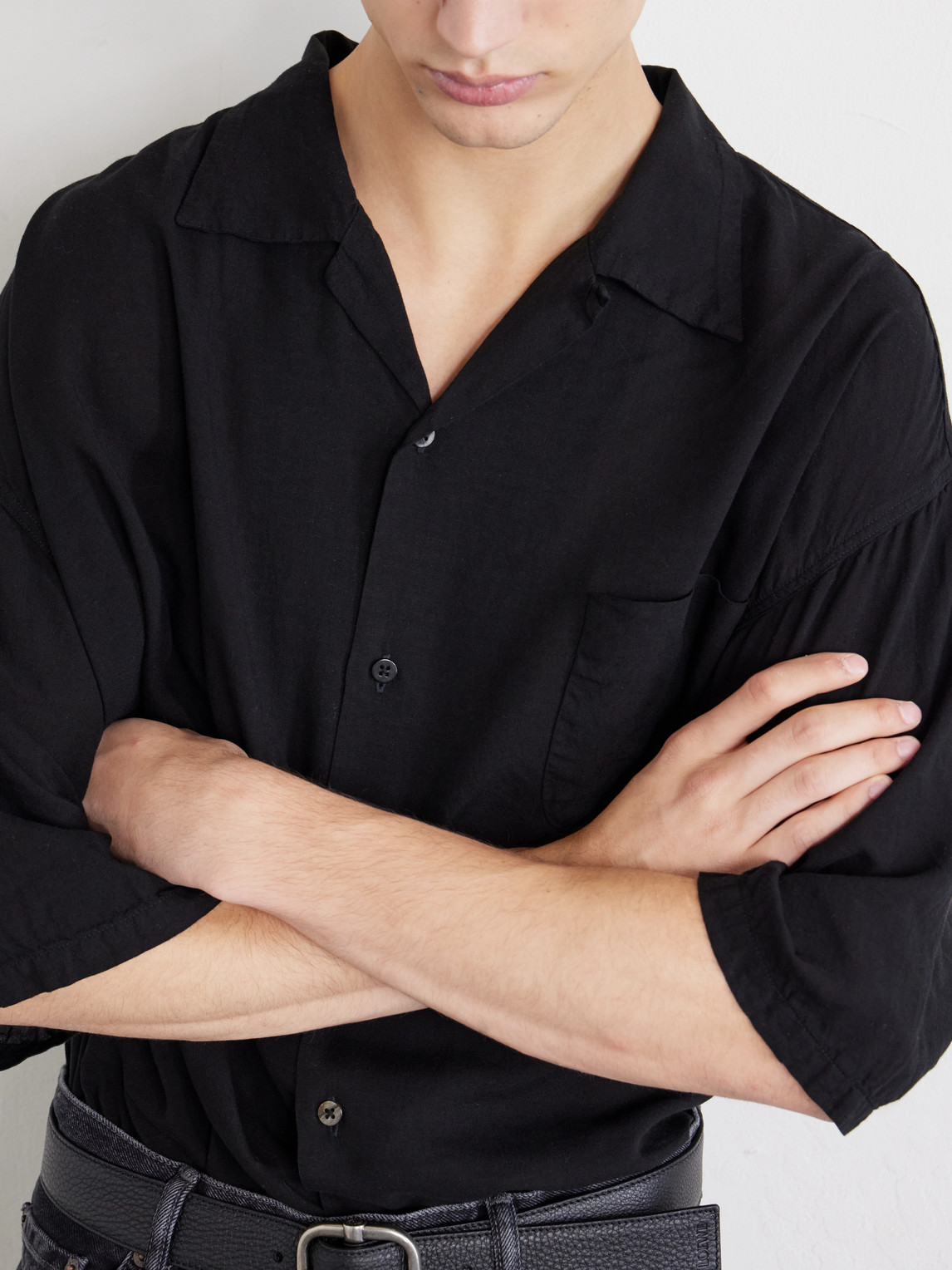 Big Lyocell And Linen-Blend Shirt