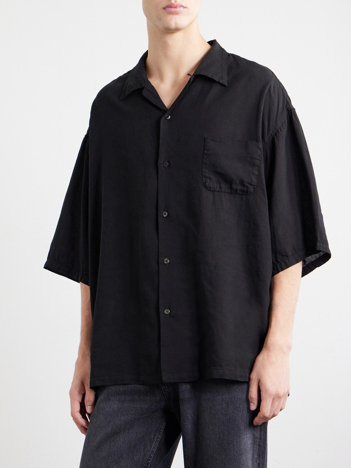 Big Lyocell And Linen-Blend Shirt