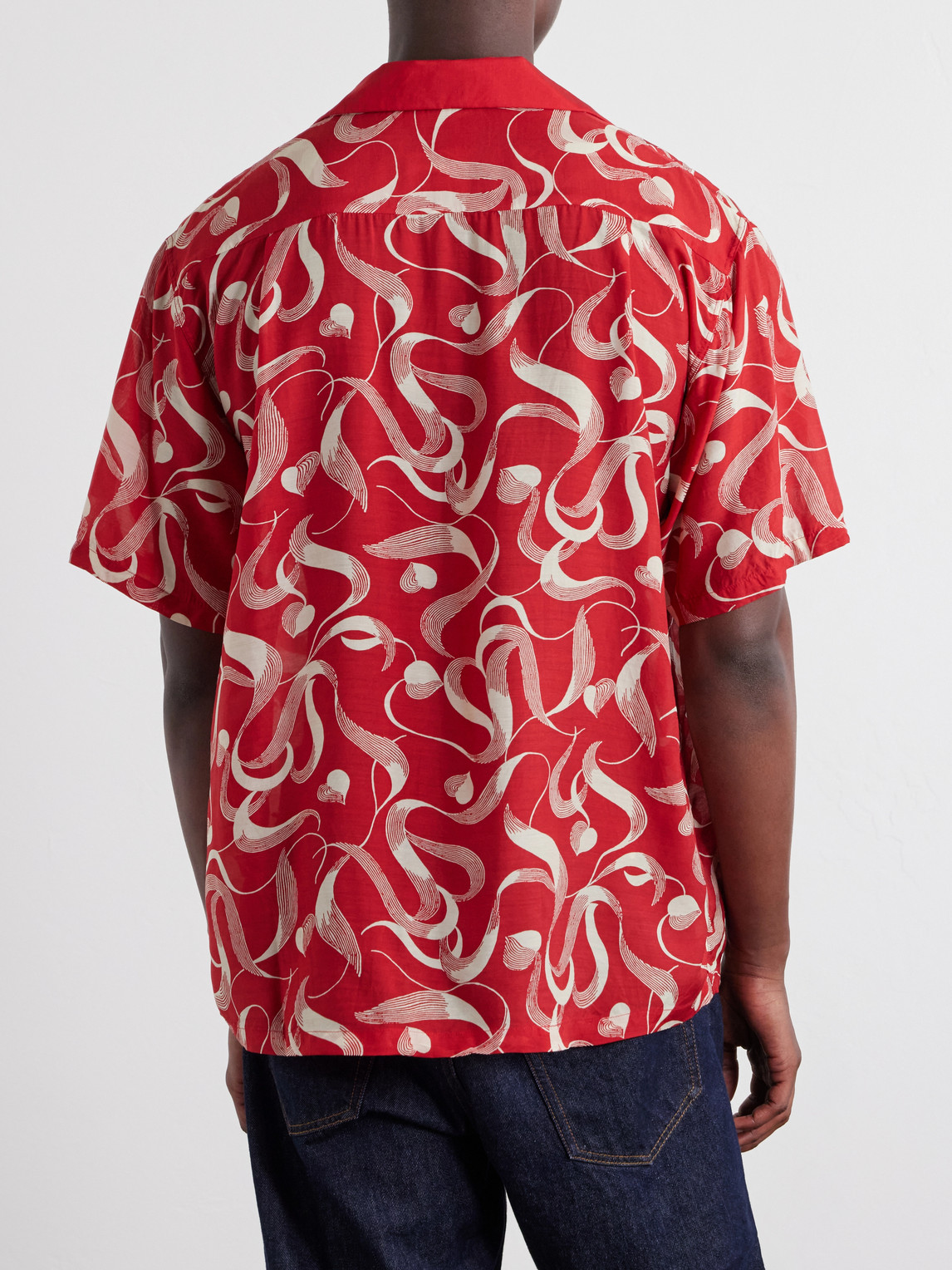  Kapital - Camp-collar Printed Woven Shirt - Men - Red - 2 