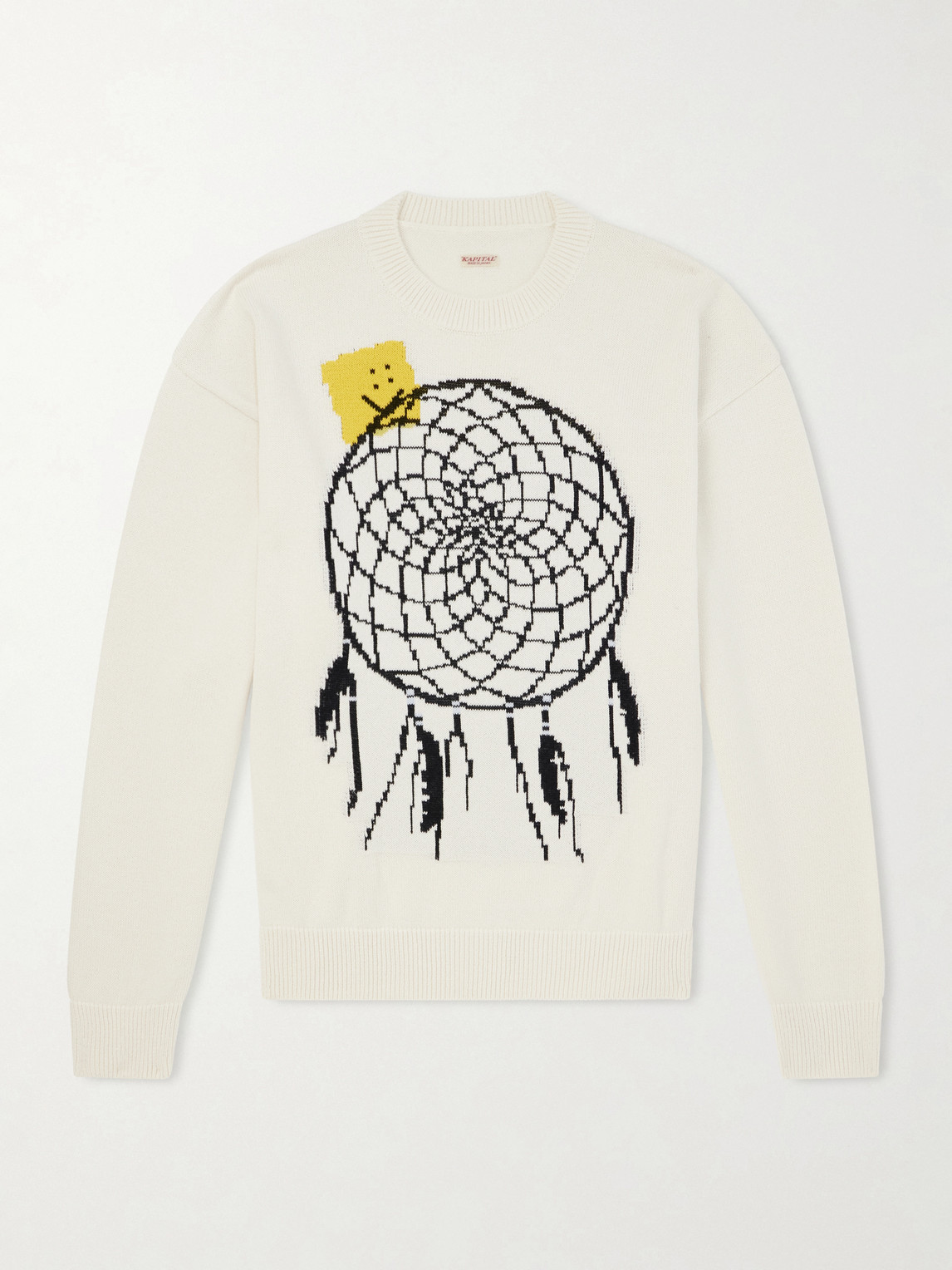 KAPITAL Peckish Dream Catcher Intarsia Cotton-Blend Sweater - Men