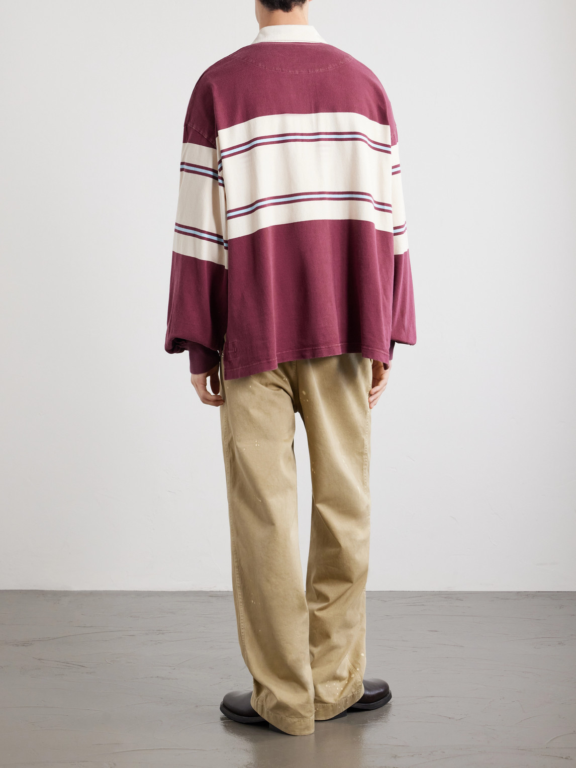 Big Striped Cotton-Jersey Polo Shirt