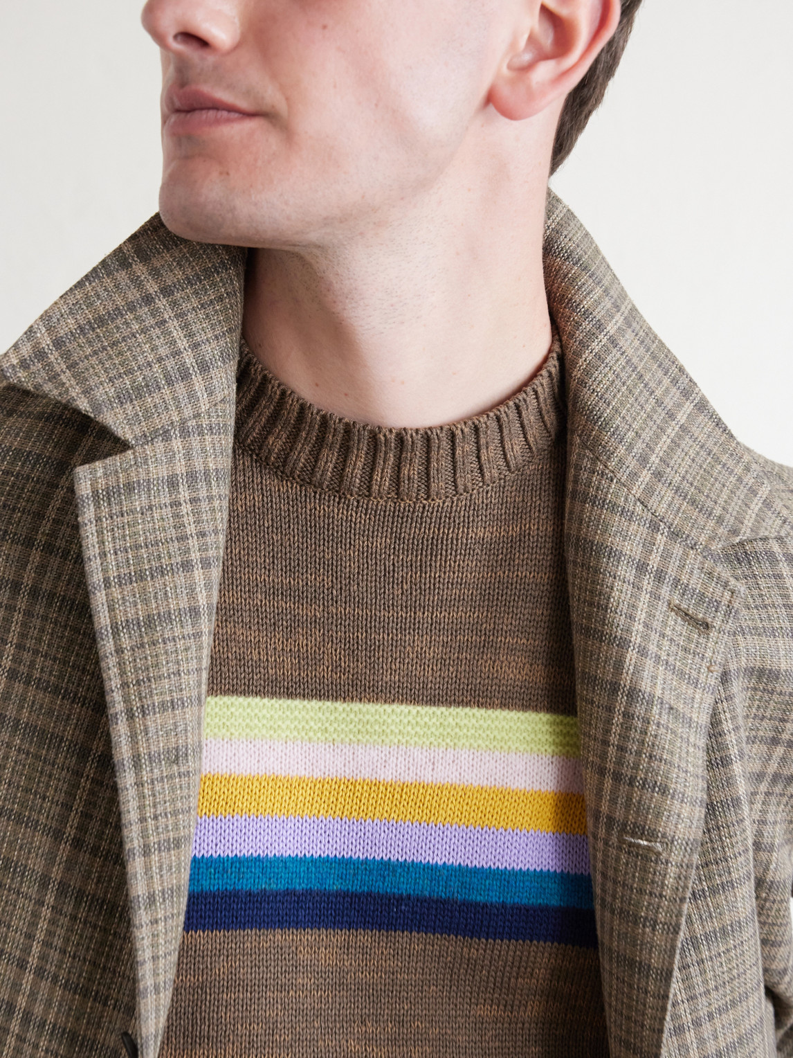 Peckish Rainbow Striped Cotton And Wool-Blend Sweater