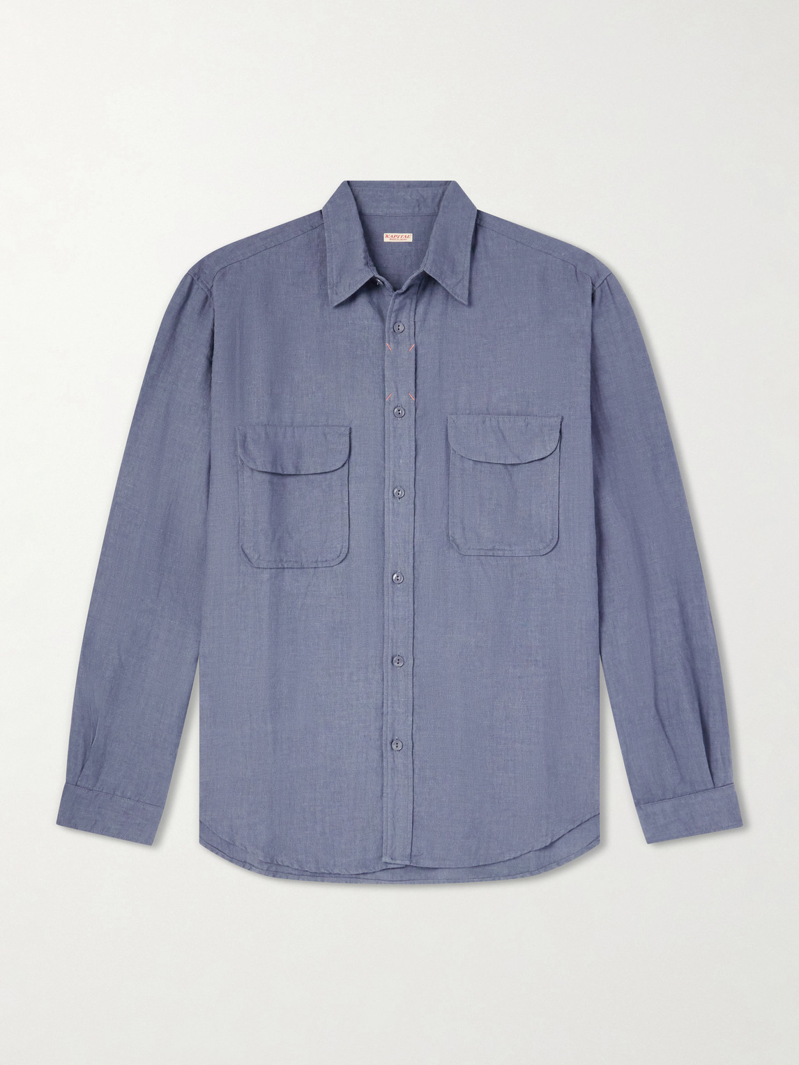 Kapital Linen Shirt In Blue