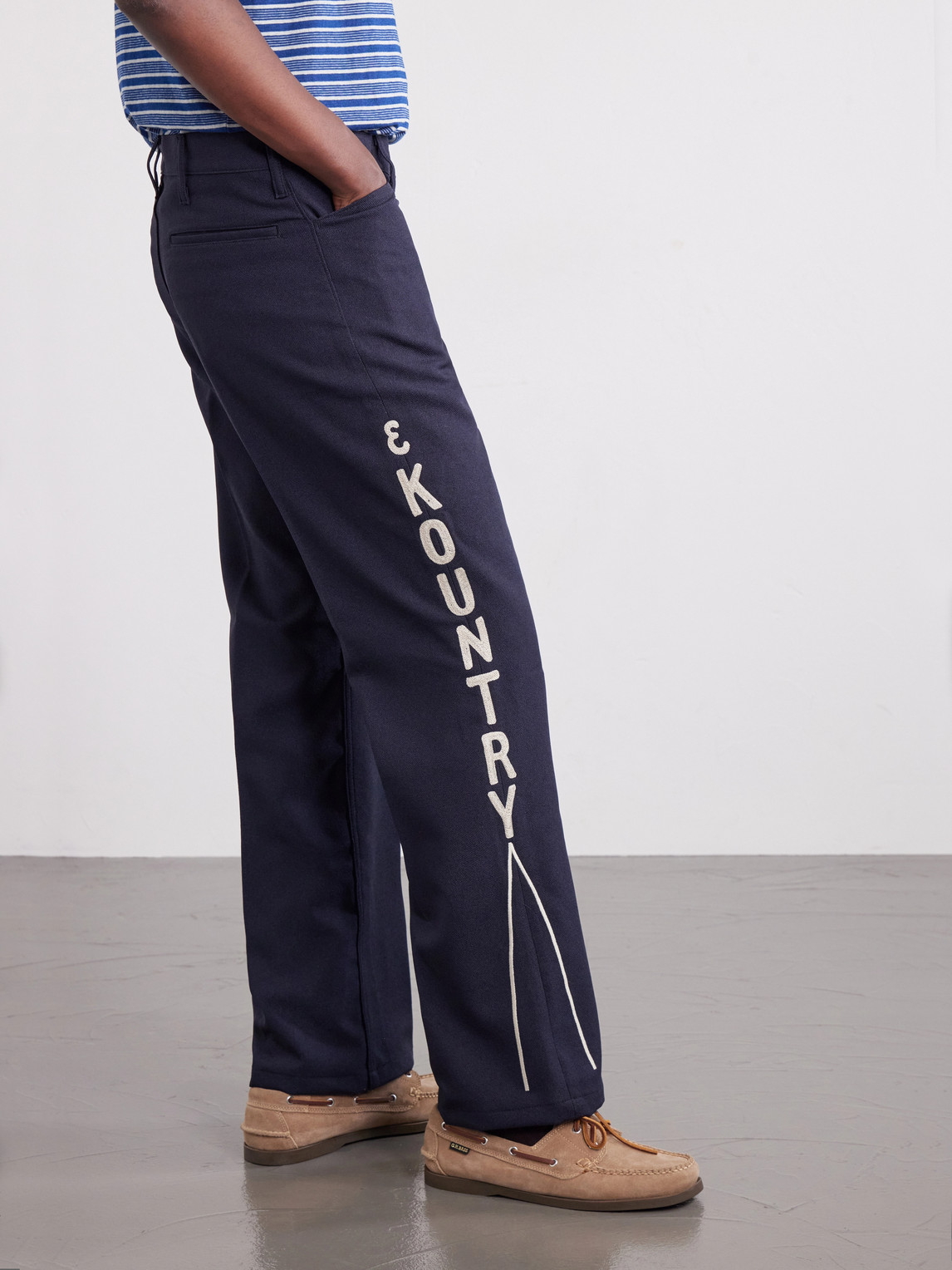 Daddy'S Ox Flared Twill Trousers