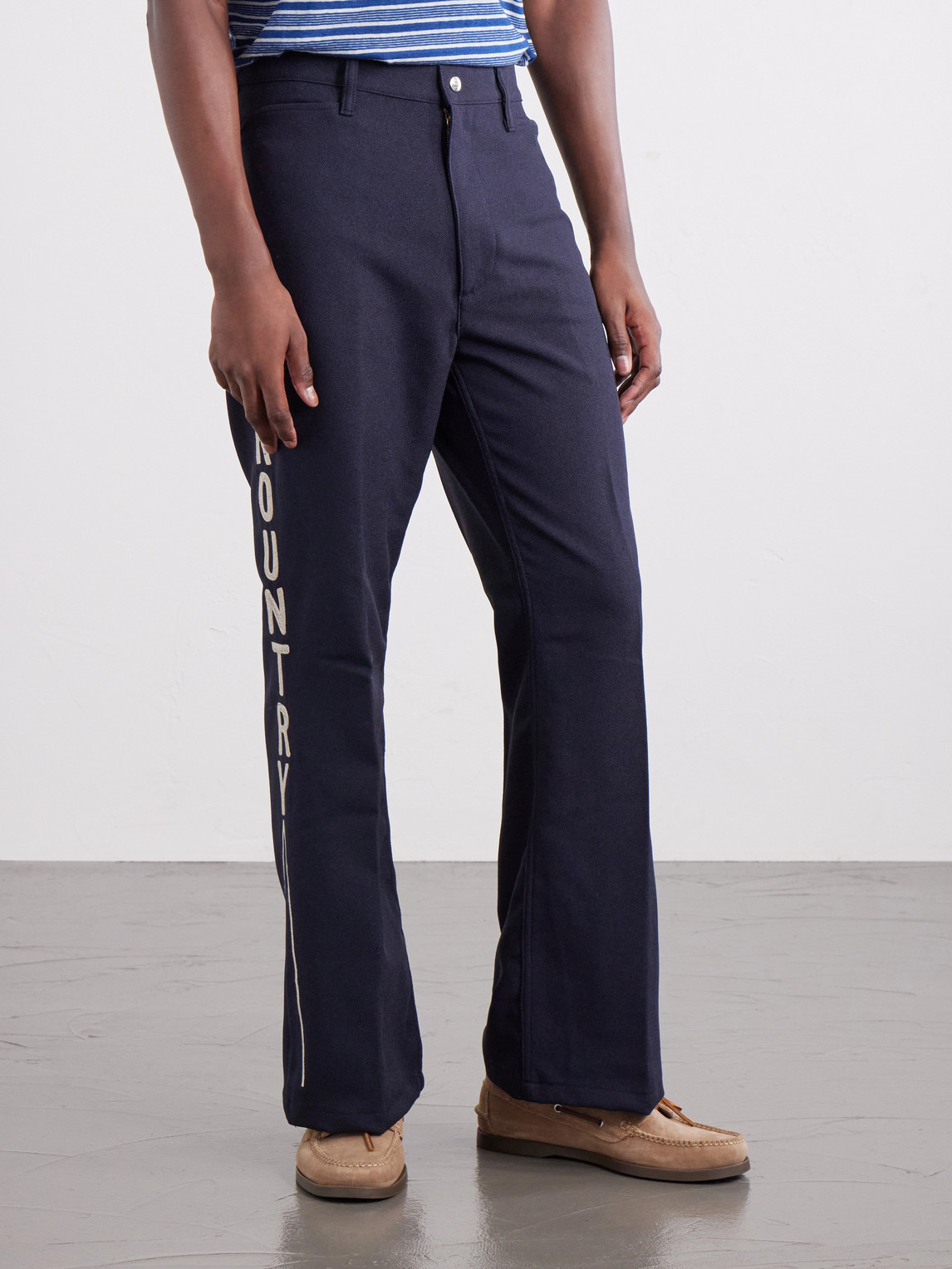 Daddy'S Ox Flared Twill Trousers