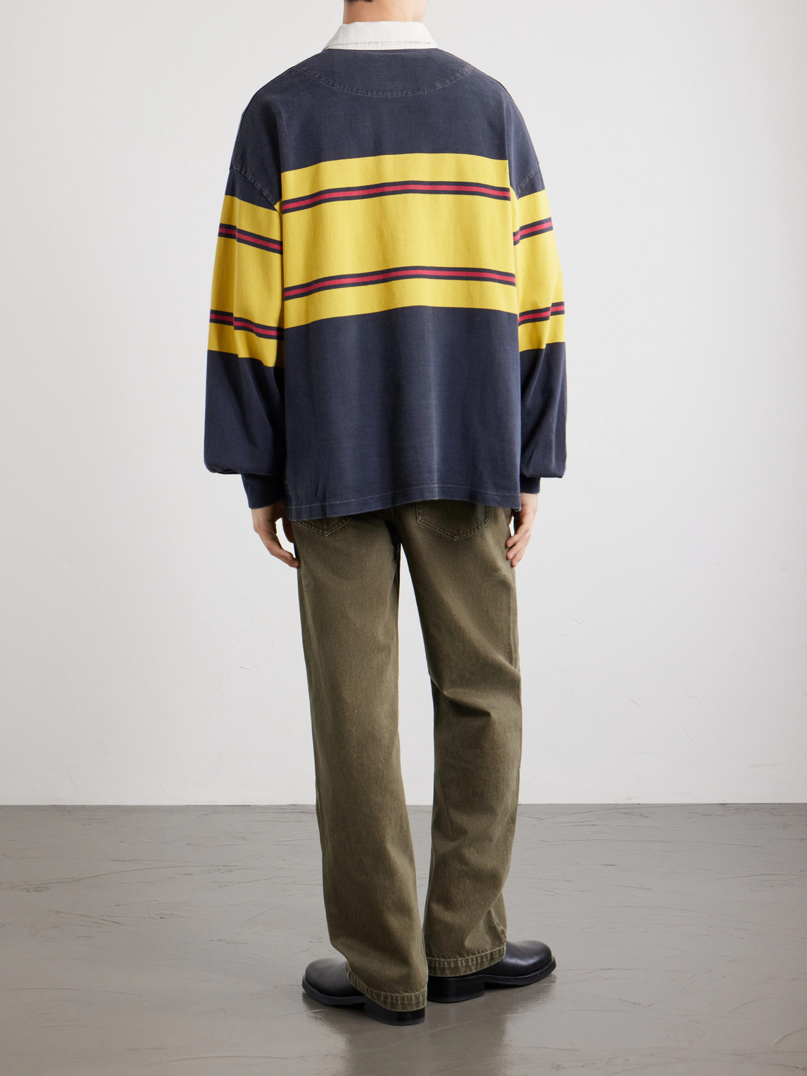 Big Striped Cotton-Jersey Polo Shirt