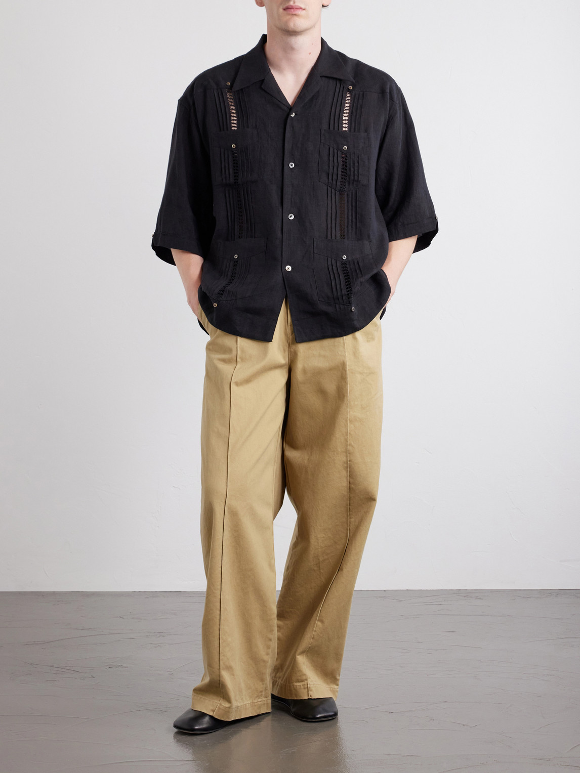 KAPITAL Boogie Day Straight-Leg Panelled Cotton-Twill Trousers - Men | Thumbnail 2 KAPITAL Boogie Day Straight-Leg Panelled Cotton-Twill Trousers - Men | Thumbnail 2