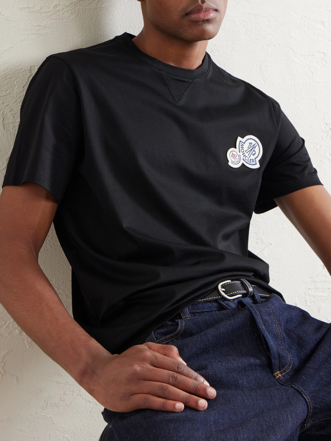 Logo-Appliquéd Cotton-Jersey T-Shirt