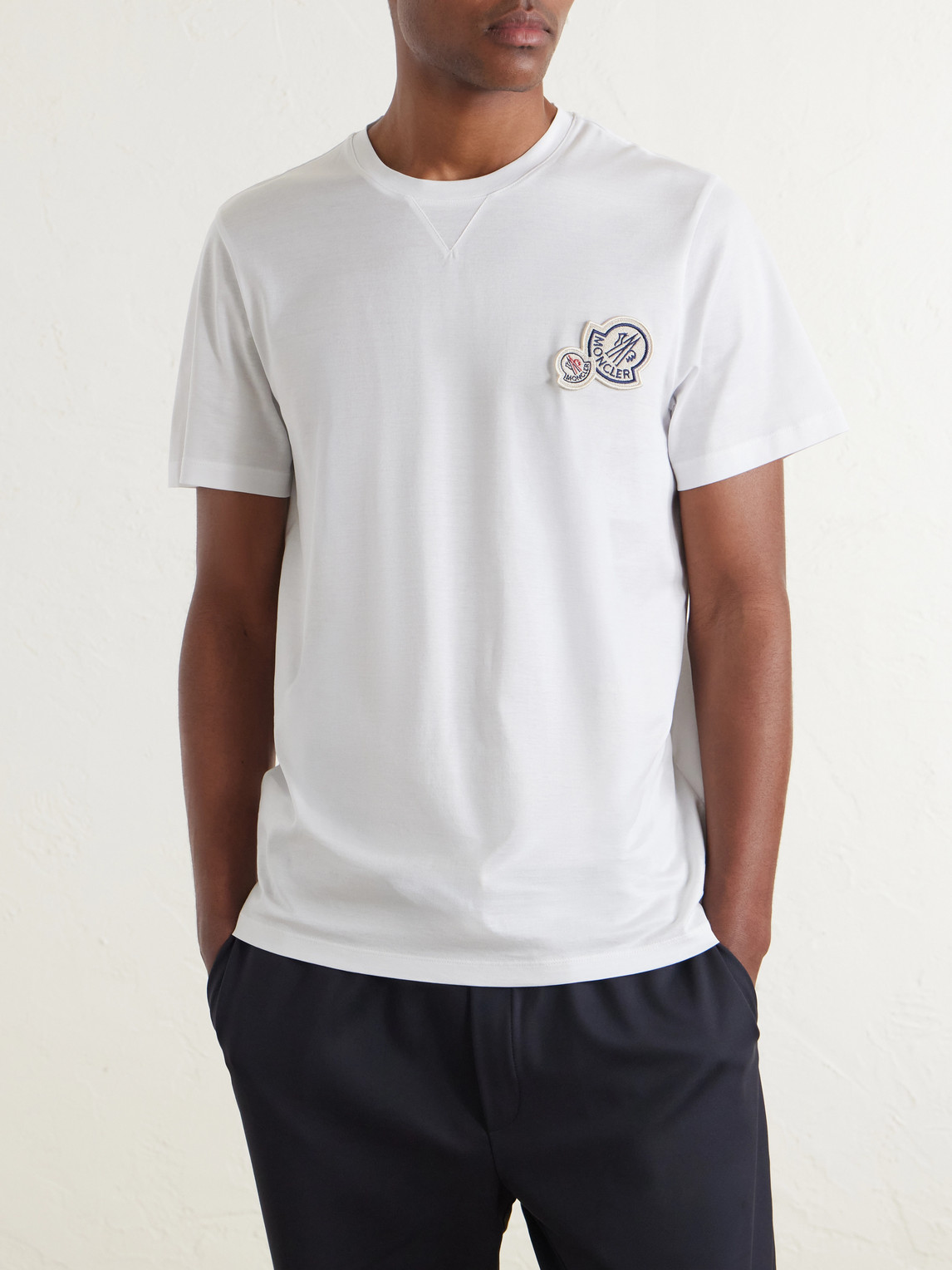 Logo-Appliquéd Cotton-Jersey T-Shirt