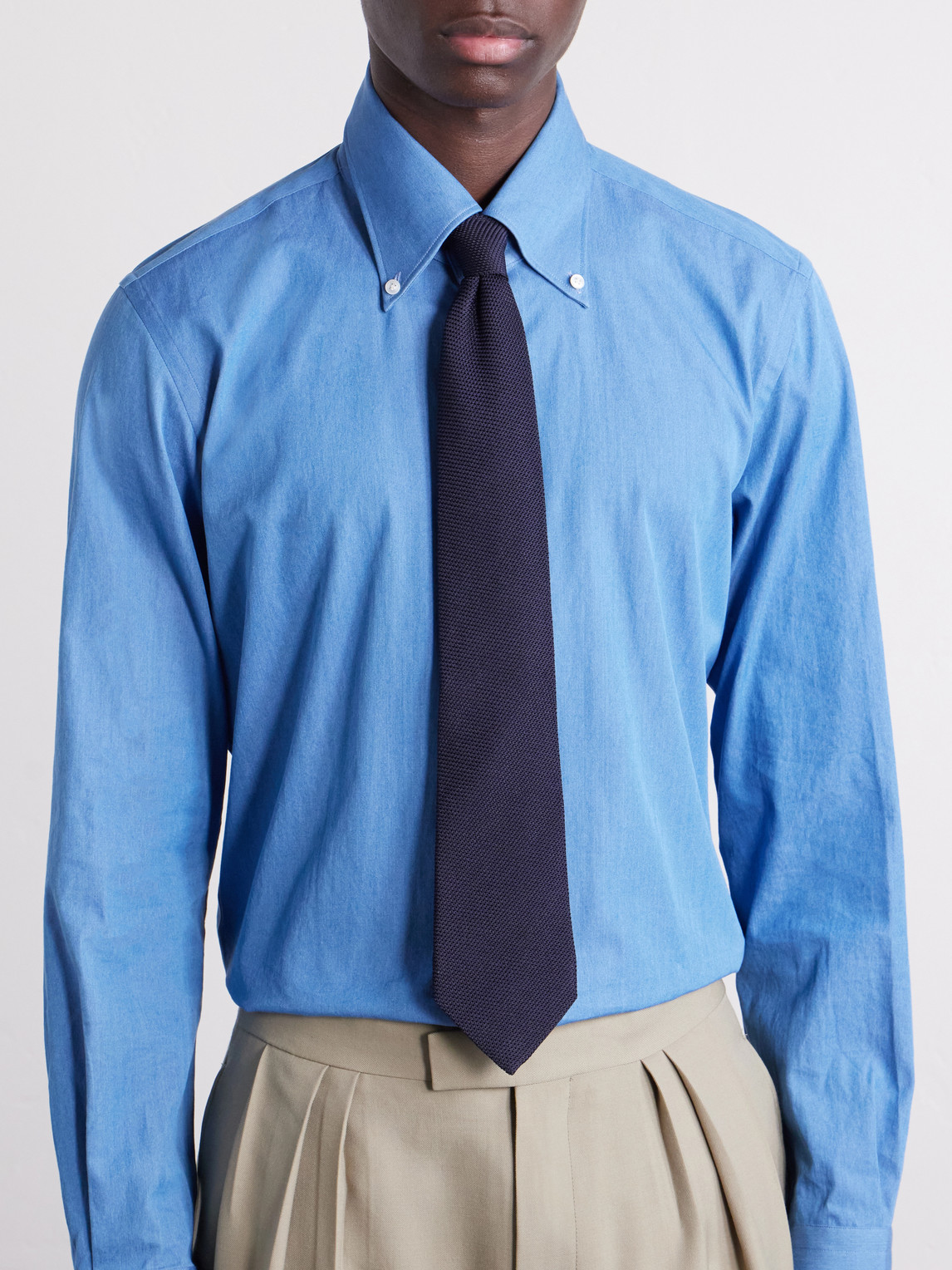  Mr P. - 8cm Silk Tie - Men - Blue 