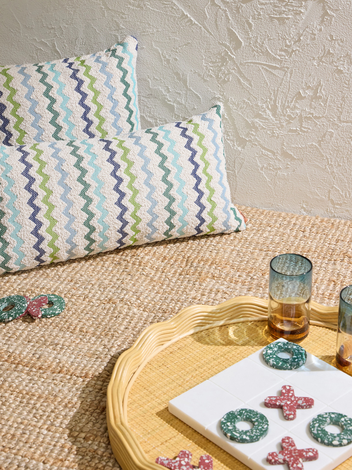 Capri Striped Bouclé Cushion — 2